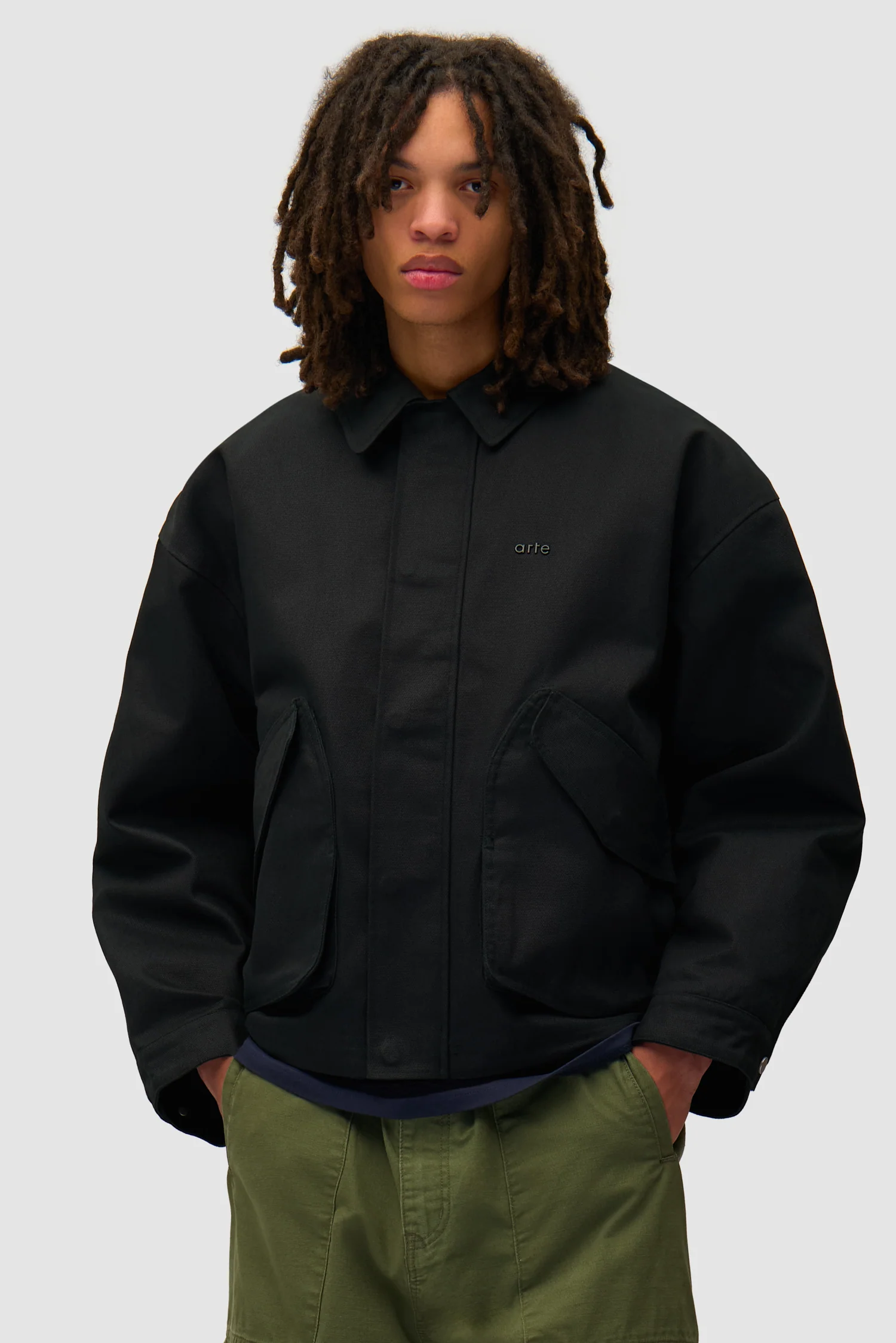 Inclined Pocket Jacket - Black (defect) - Image 2