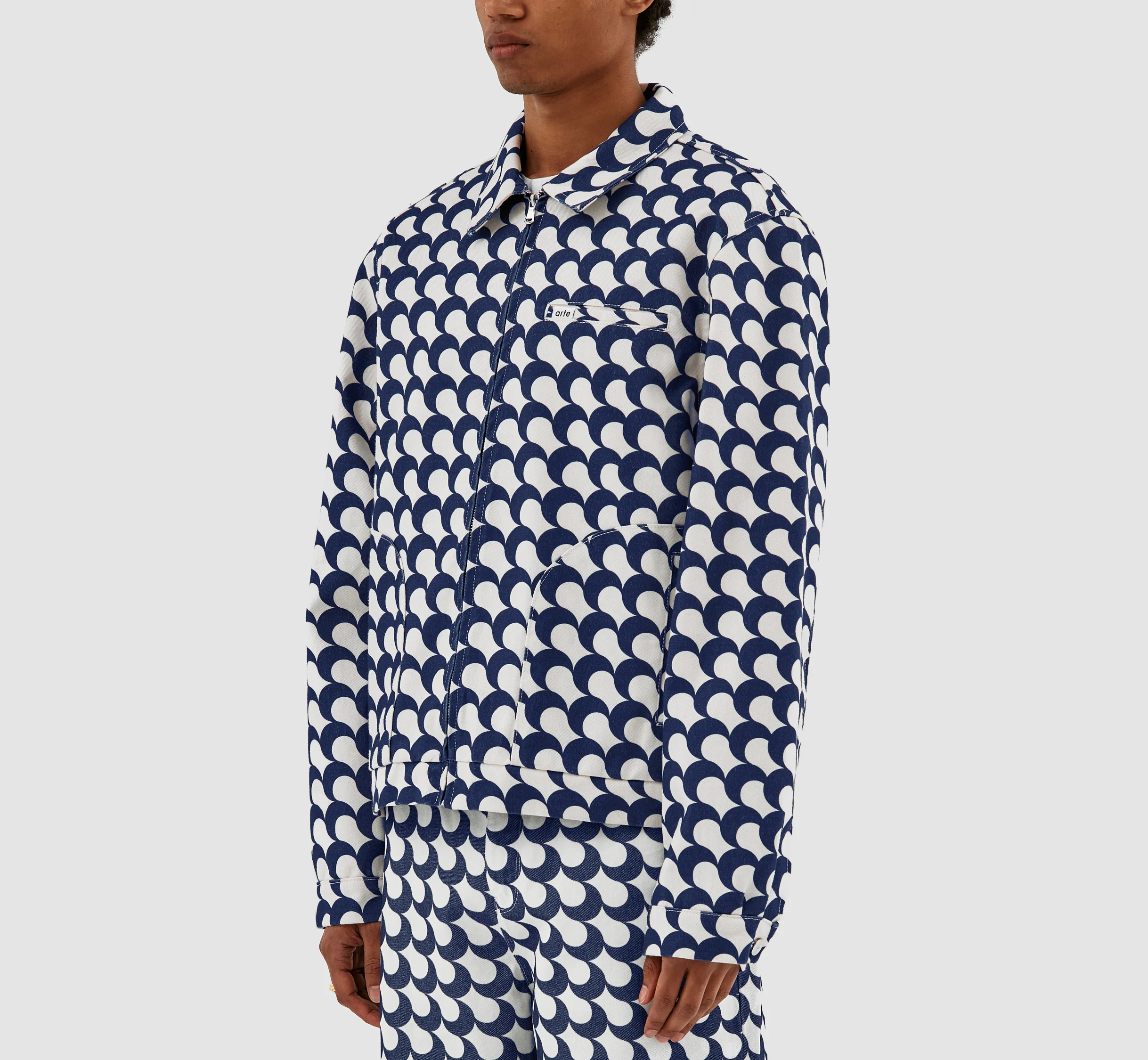 Jackson Jacket Bau Print - Navy/White - Image 6