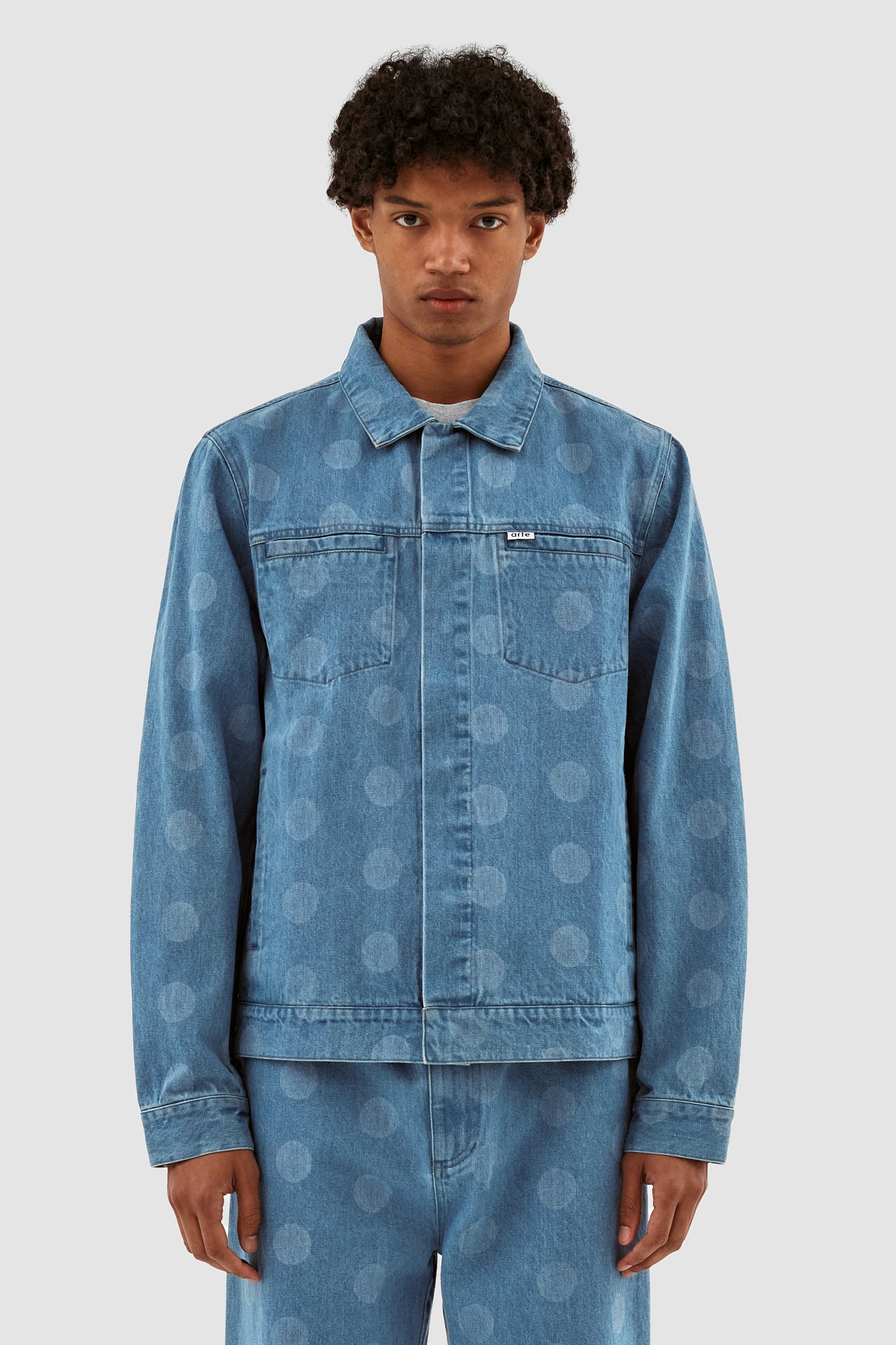 Jackson Dots Fade Jacket - Bleach Denim - Image 2