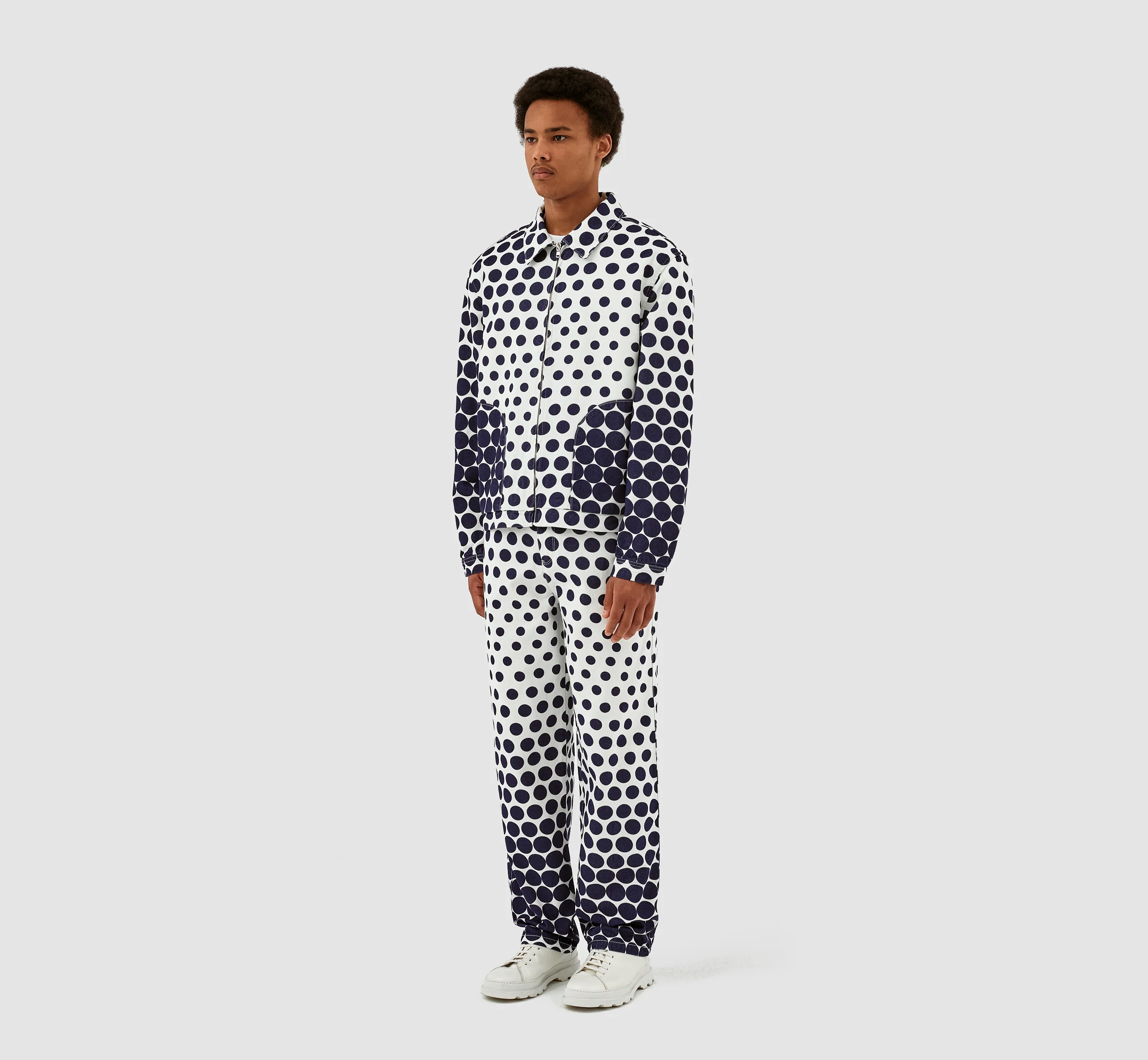 Jackson Dots Jacket - Navy/White - Image 6