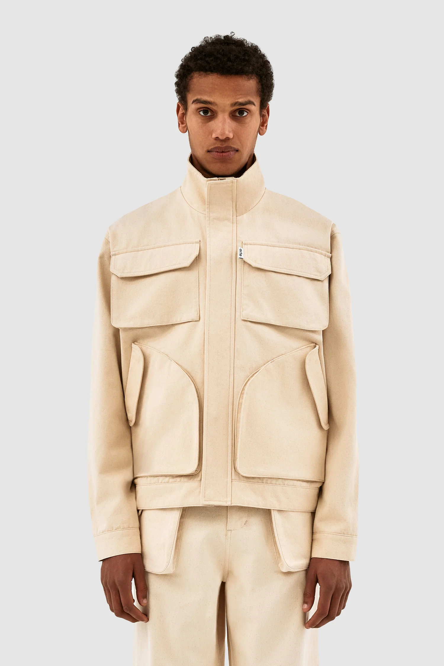 Jaden Cargo Jacket - Cream - Image 2