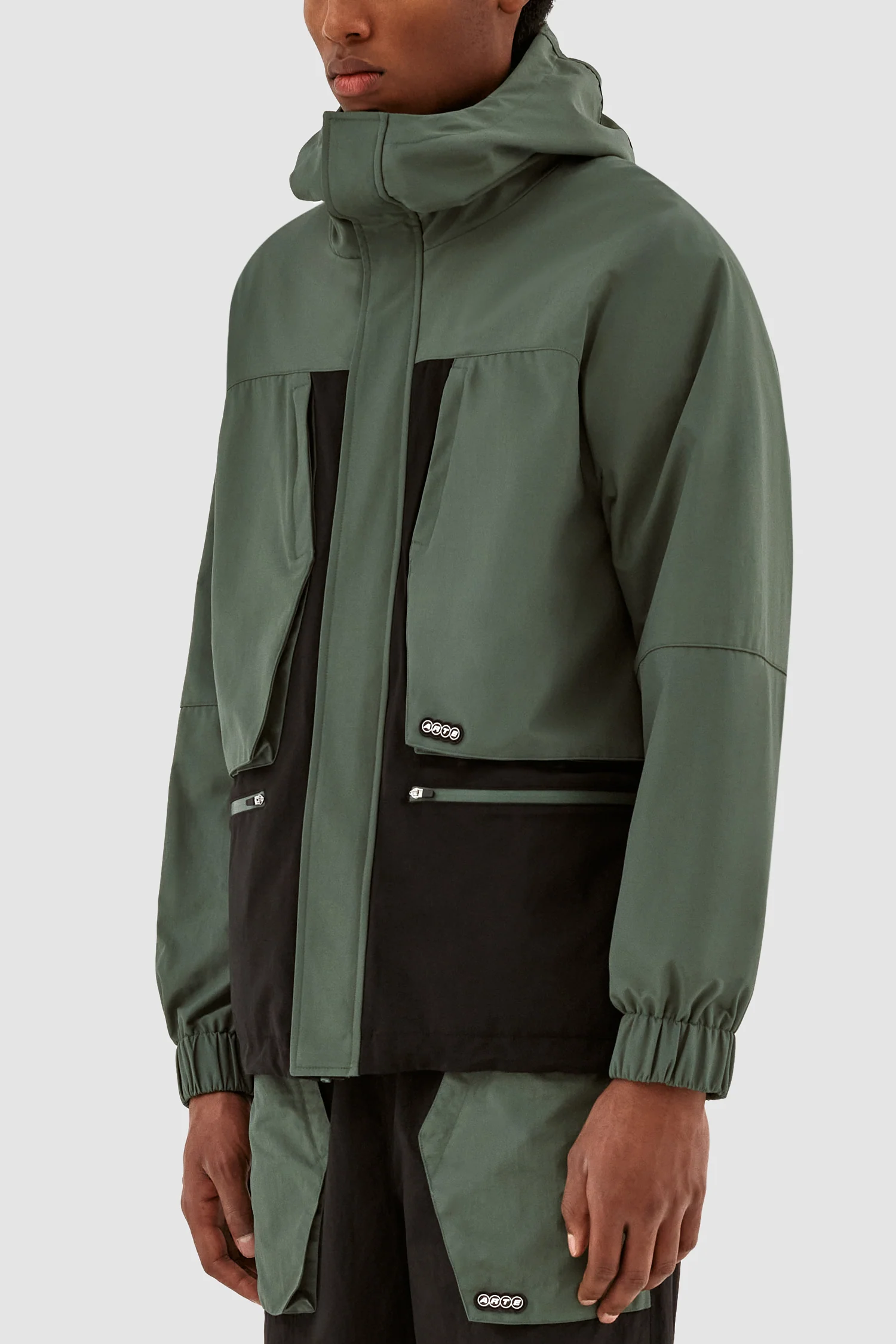 Jake Contrast Jacket - Black/Green - Image 7