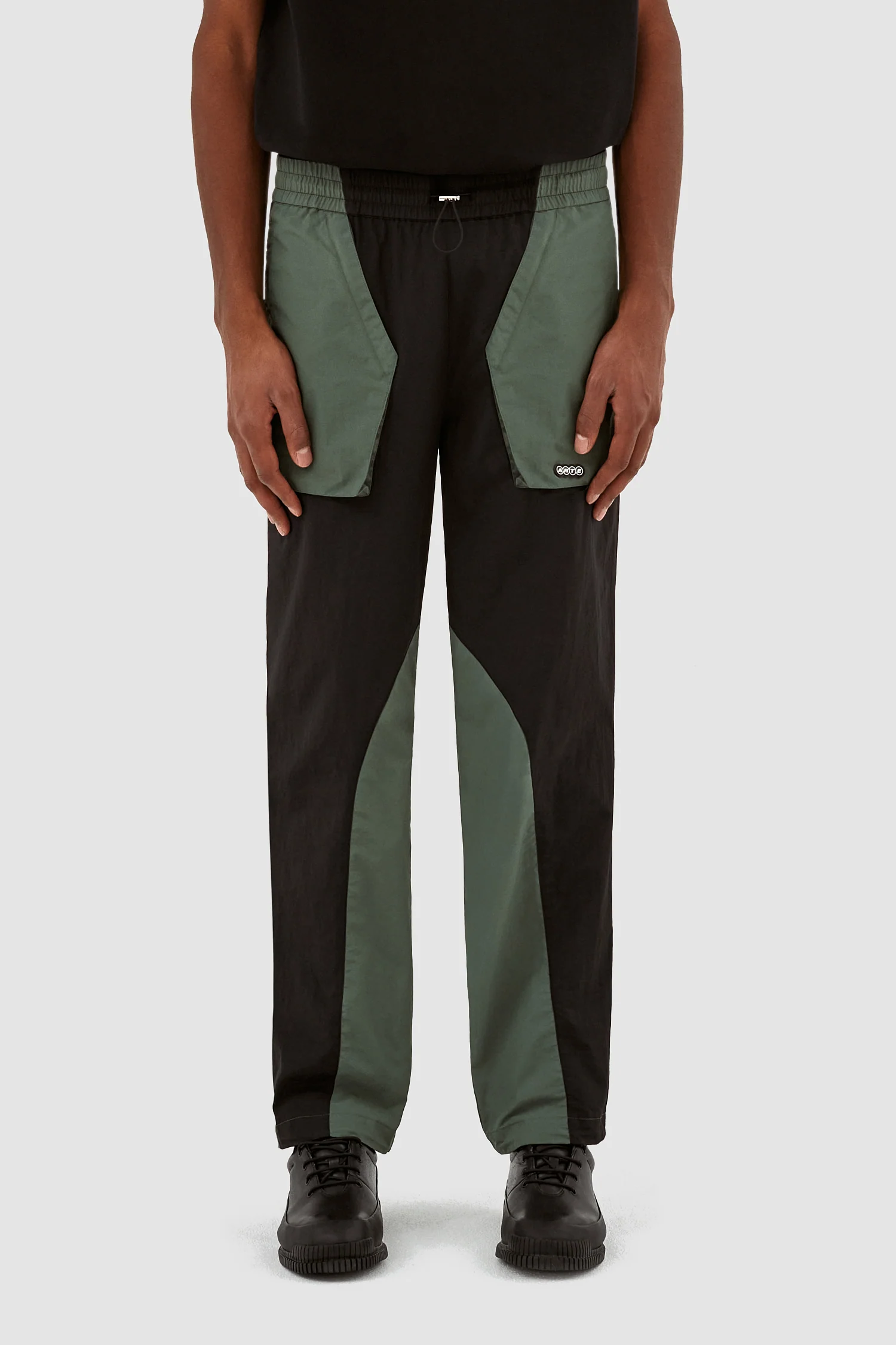 Jake Contrast Pants - Black/Green - Image 2