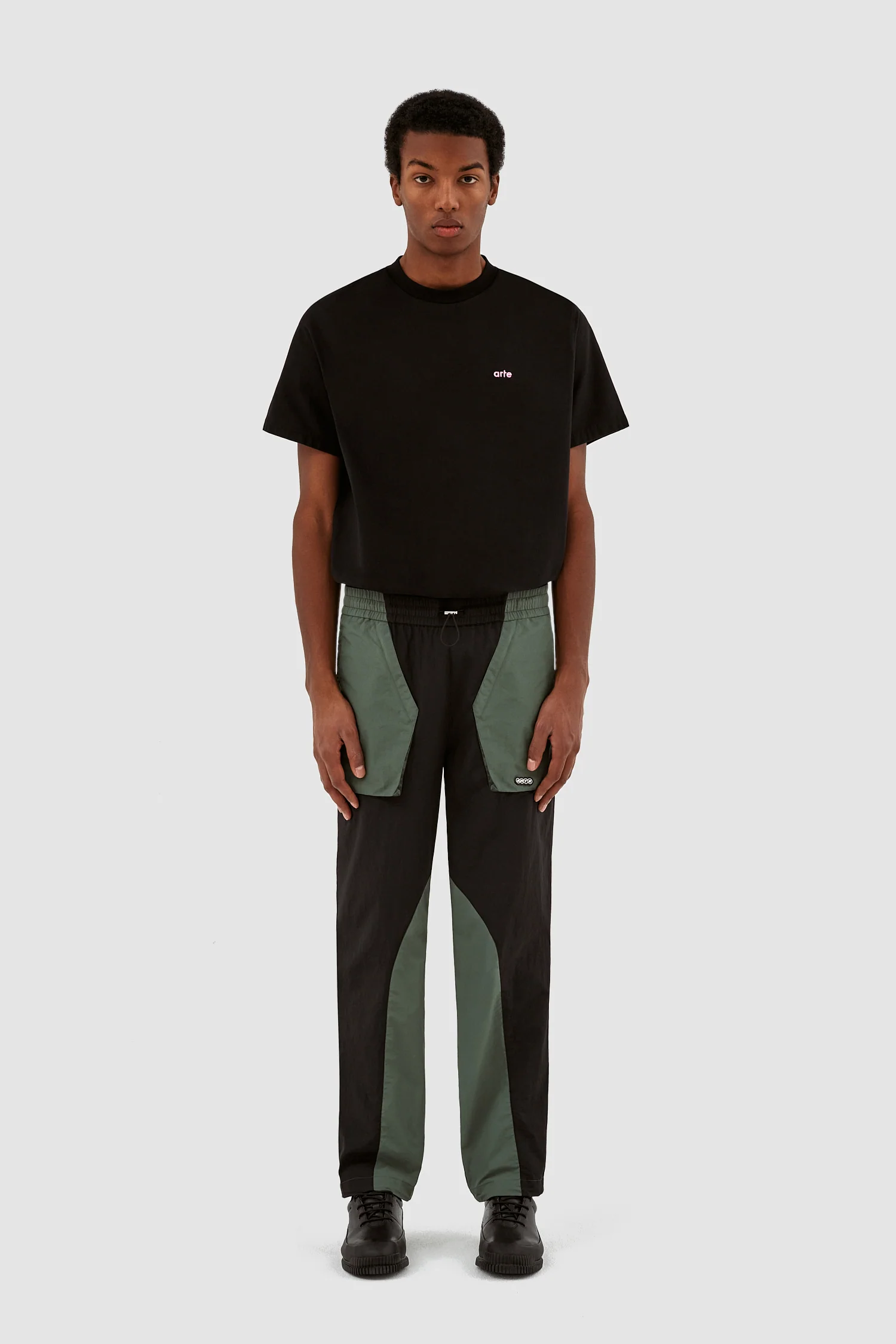 Jake Contrast Pants - Black/Green - Image 5