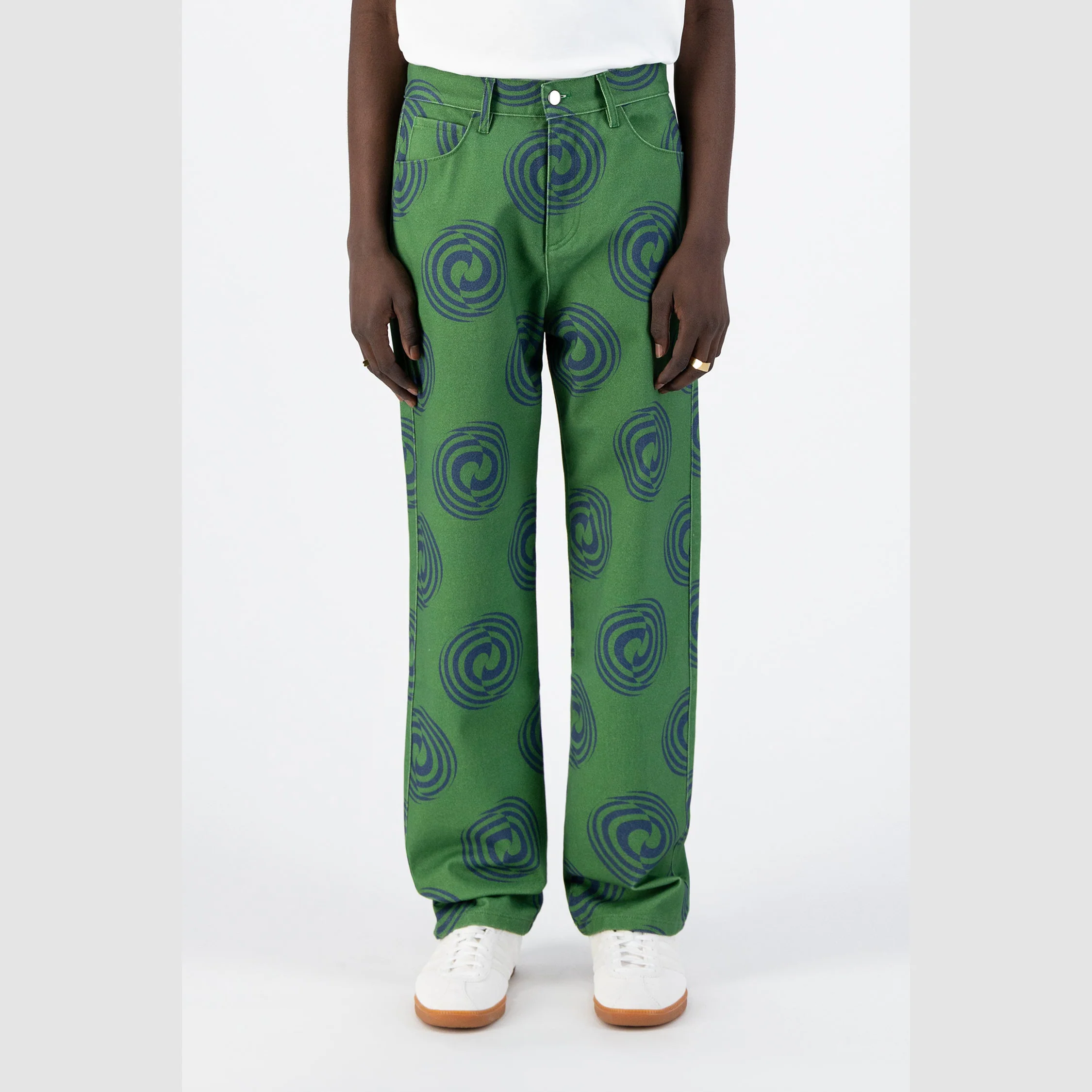 Janco Swirl Pants - Green/Navy