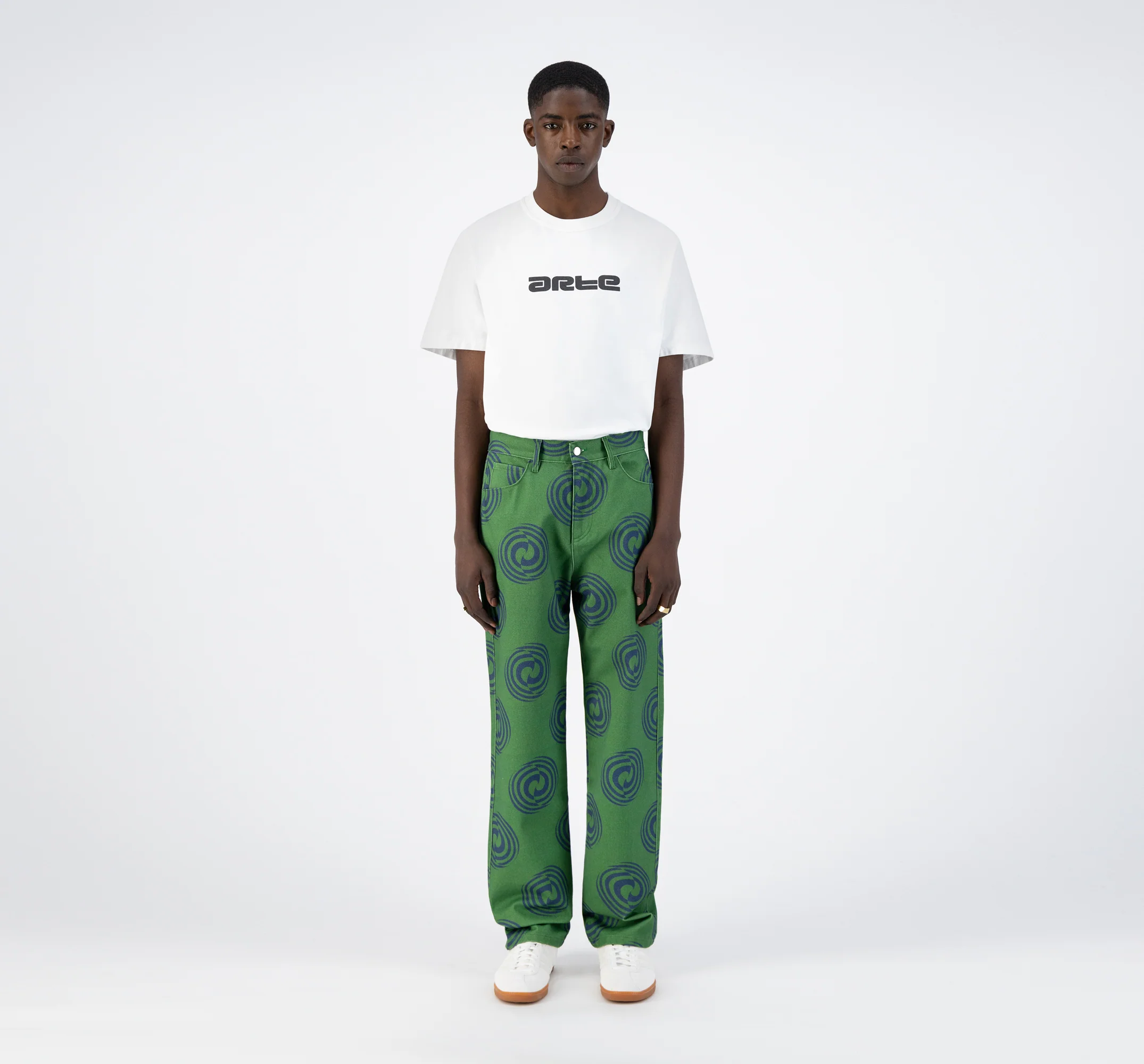 Janco Swirl Pants - Green/Navy - Image 4