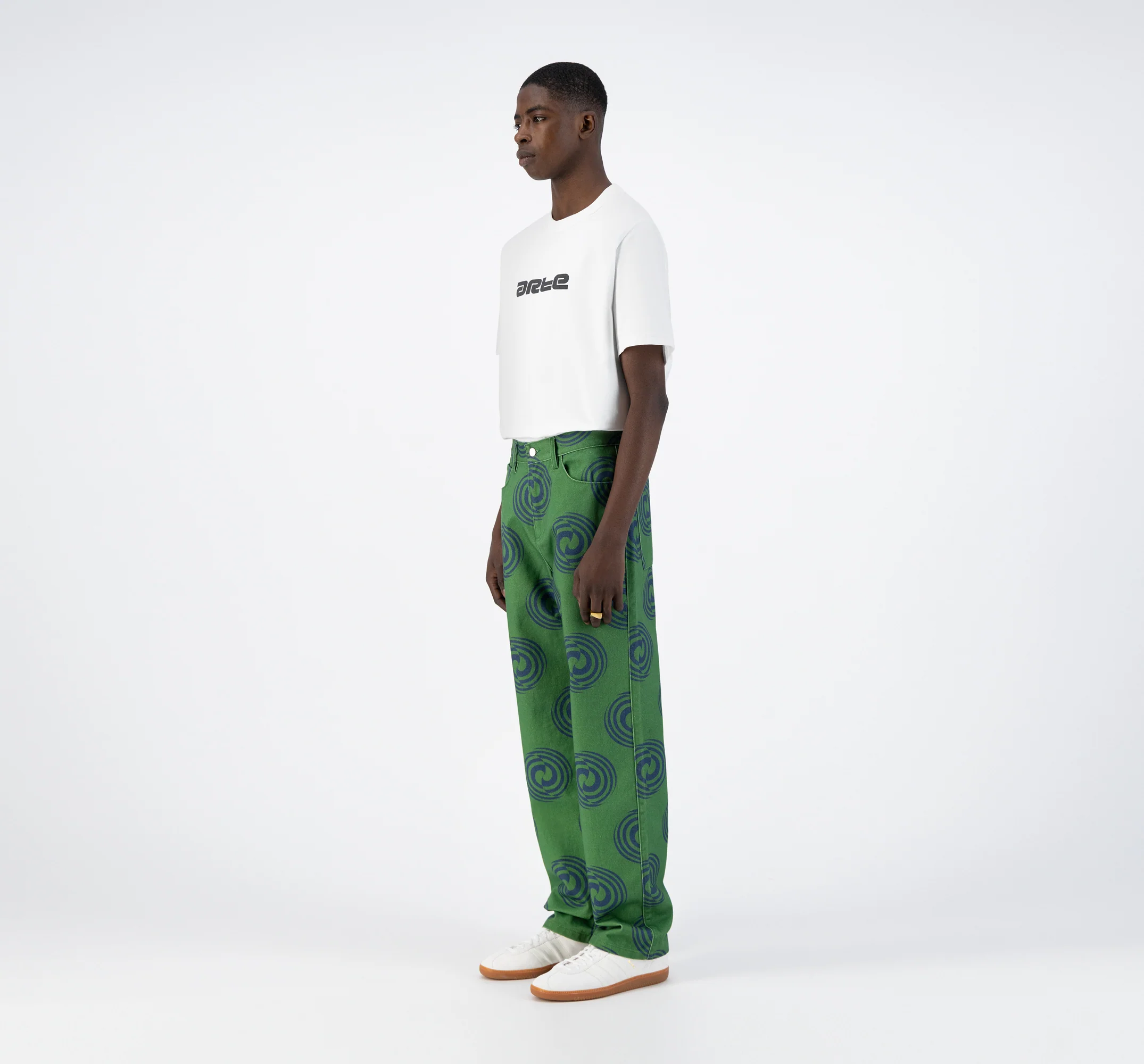 Janco Swirl Pants - Green/Navy - Image 5