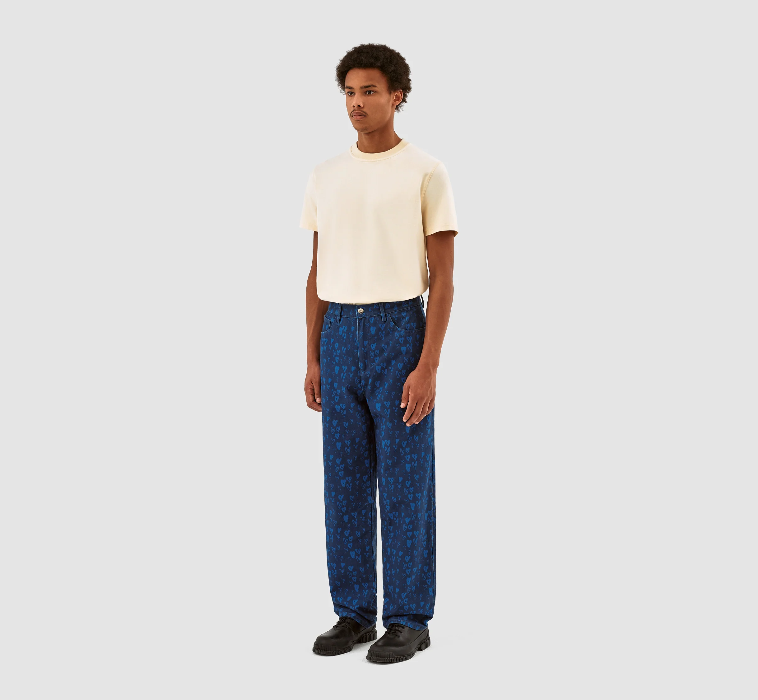 Jean Allover Heart Pants - Navy/Blue - Image 6
