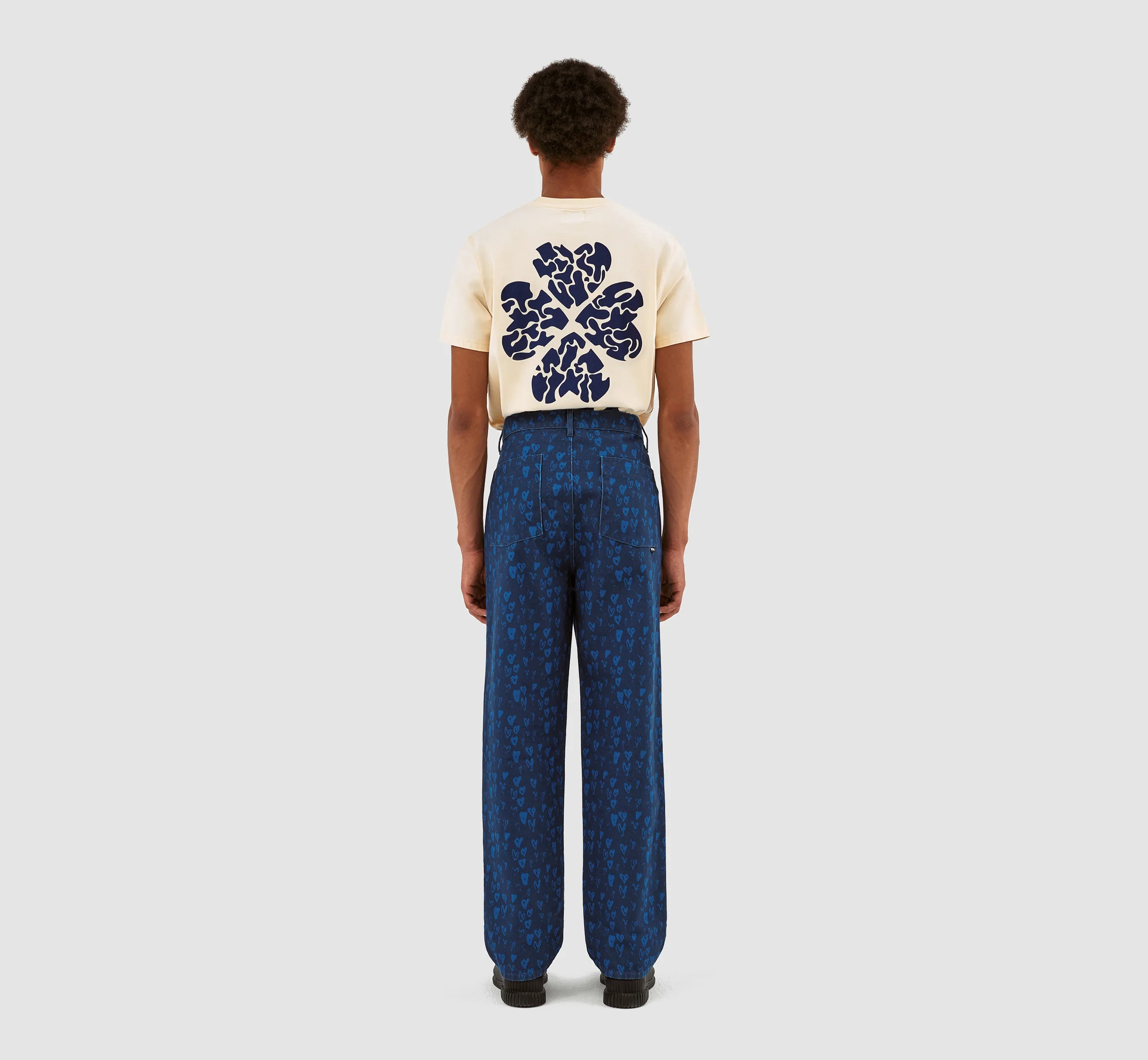 Jean Allover Heart Pants - Navy/Blue - Image 7