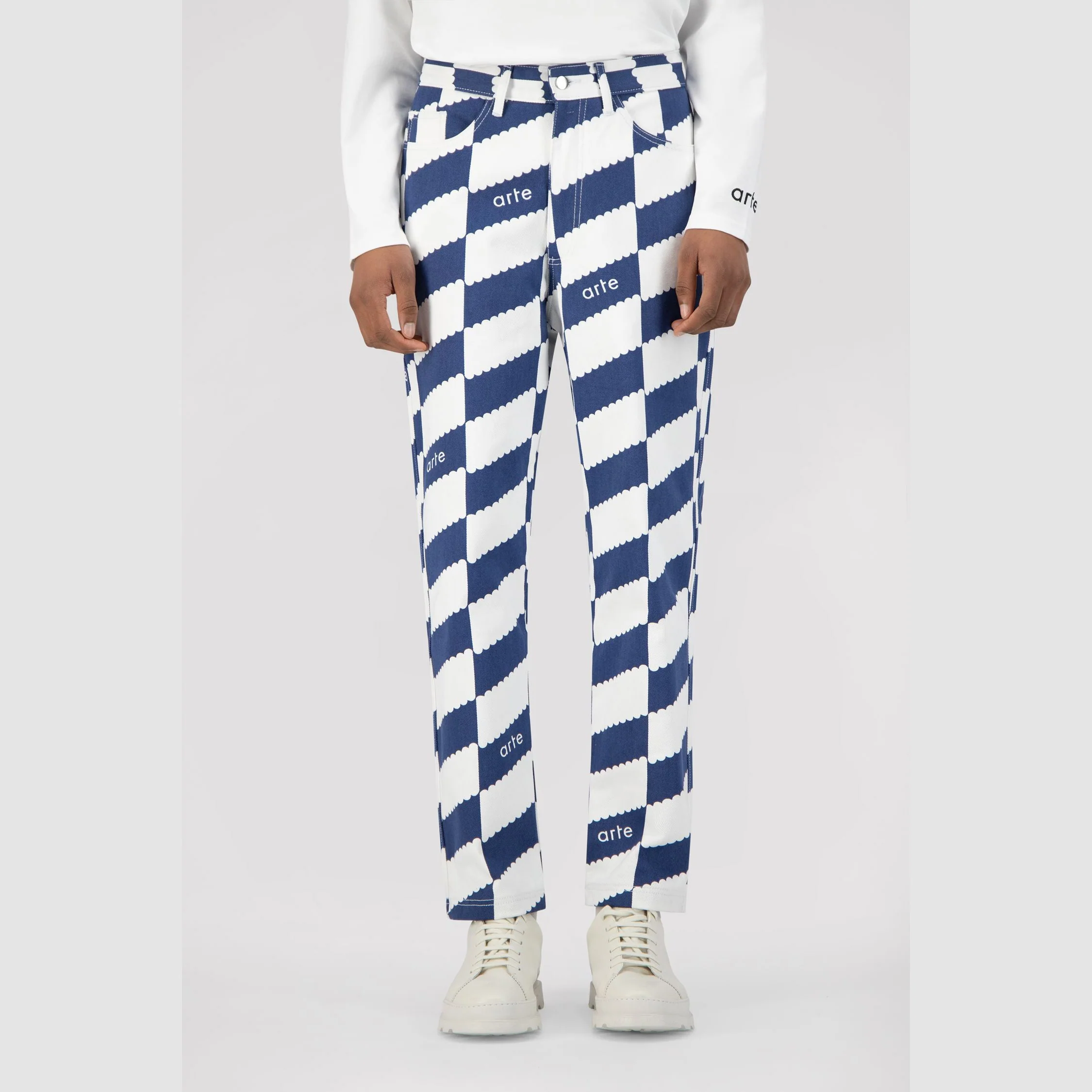 Jean Dia Pants - White/Navy