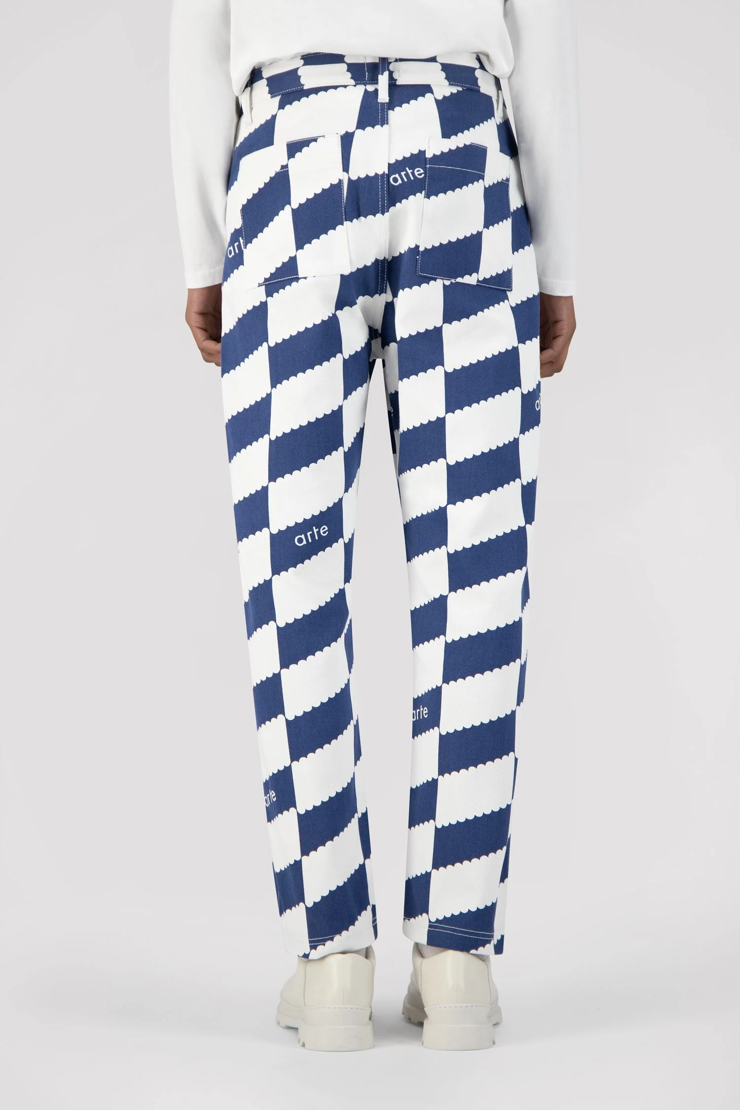 Jean Dia Pants - White/Navy - Image 3