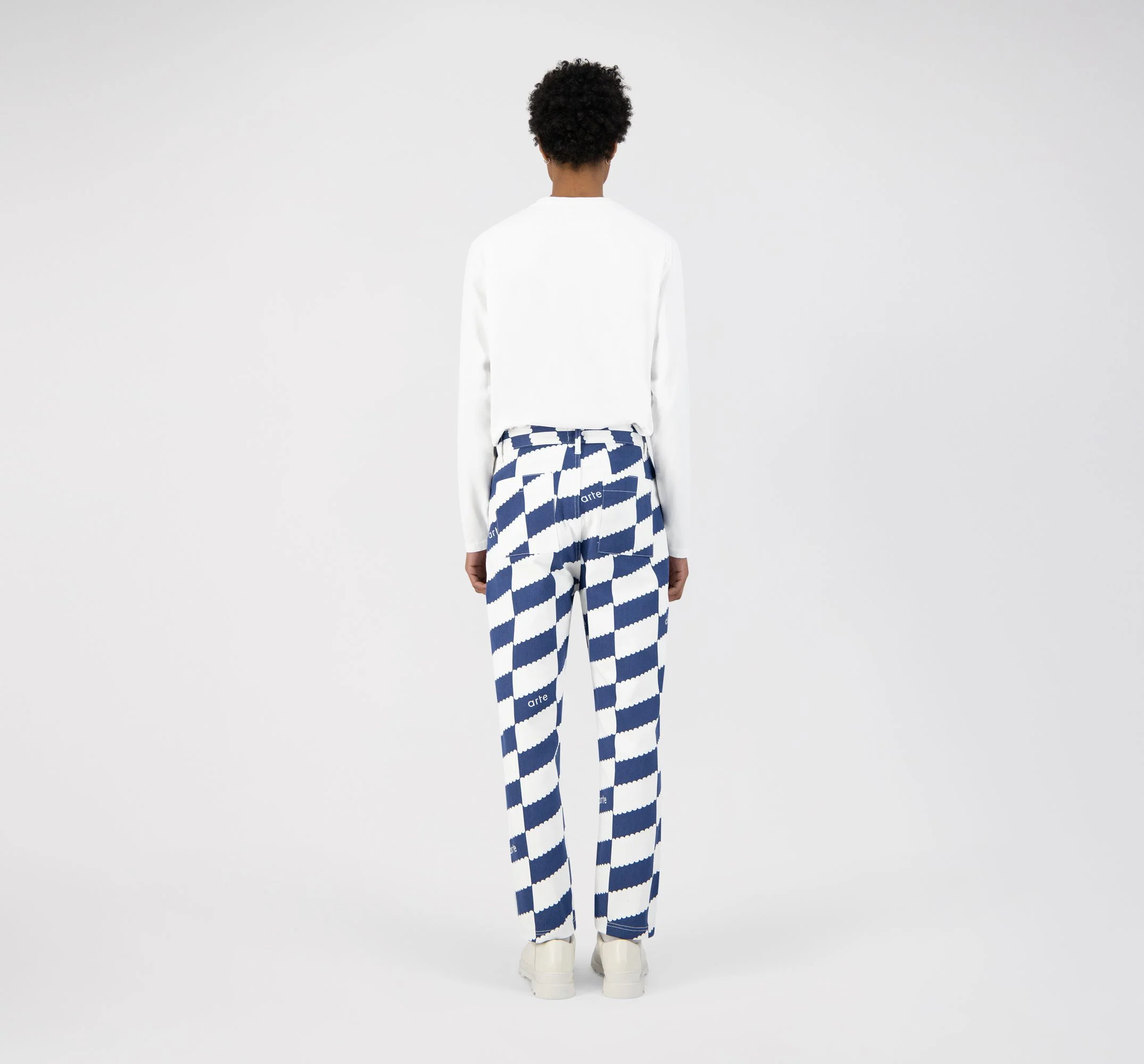 Jean Dia Pants - White/Navy - Image 5