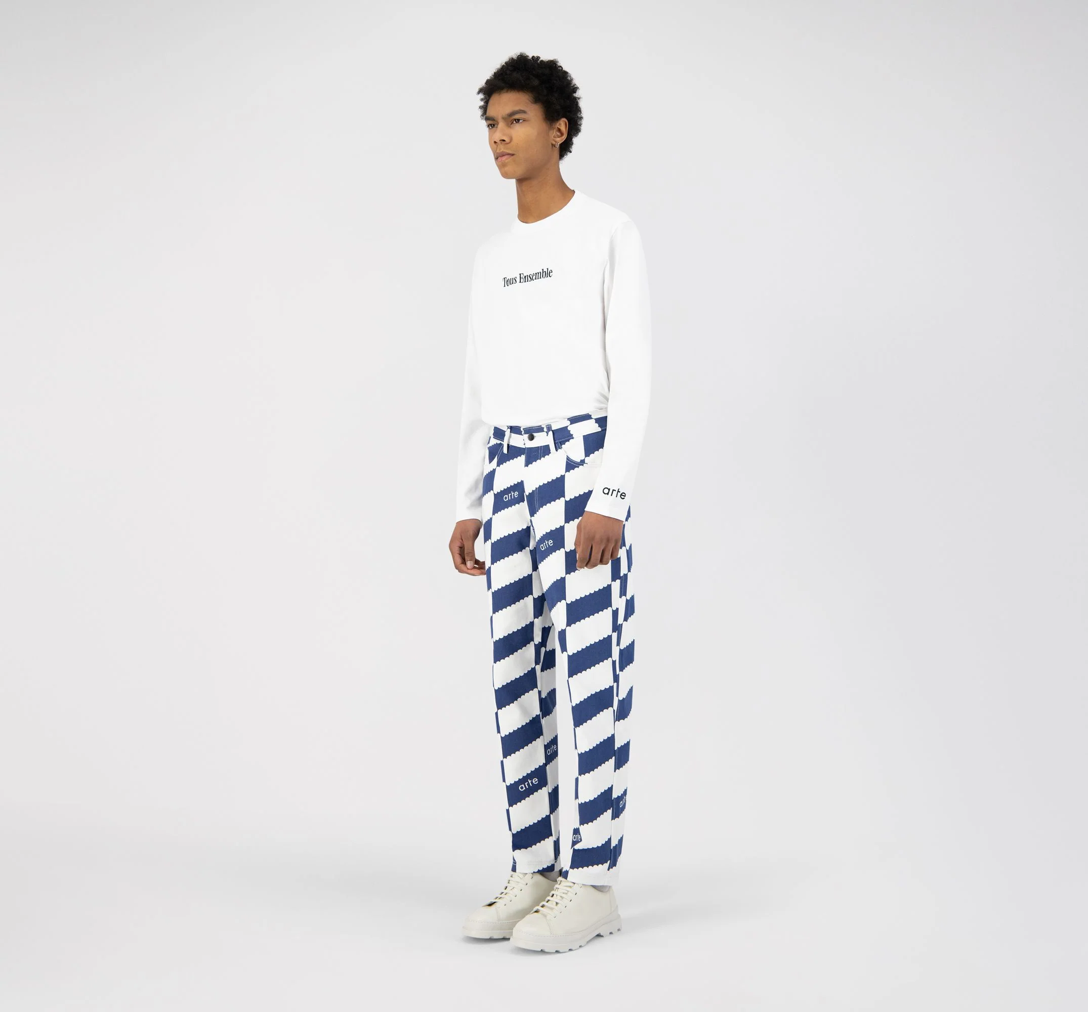 Jean Dia Pants - White/Navy - Image 6