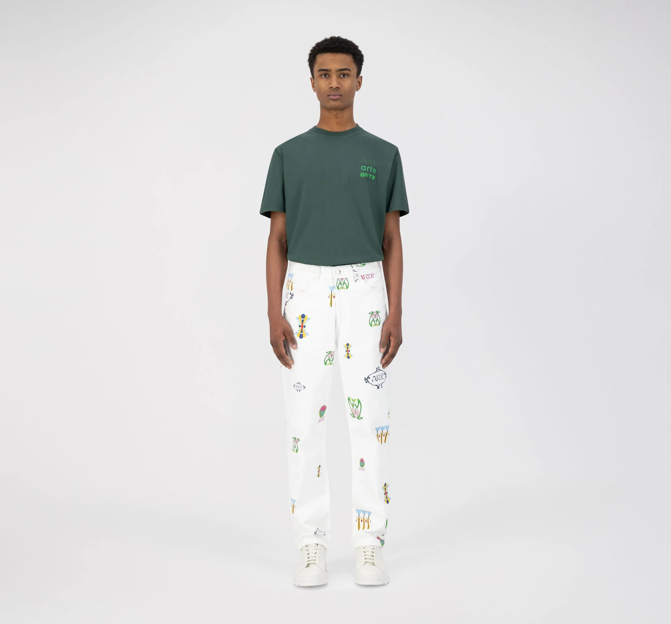 Jean Logo Pants - White - NO ARCHIVE SALE - Image 3
