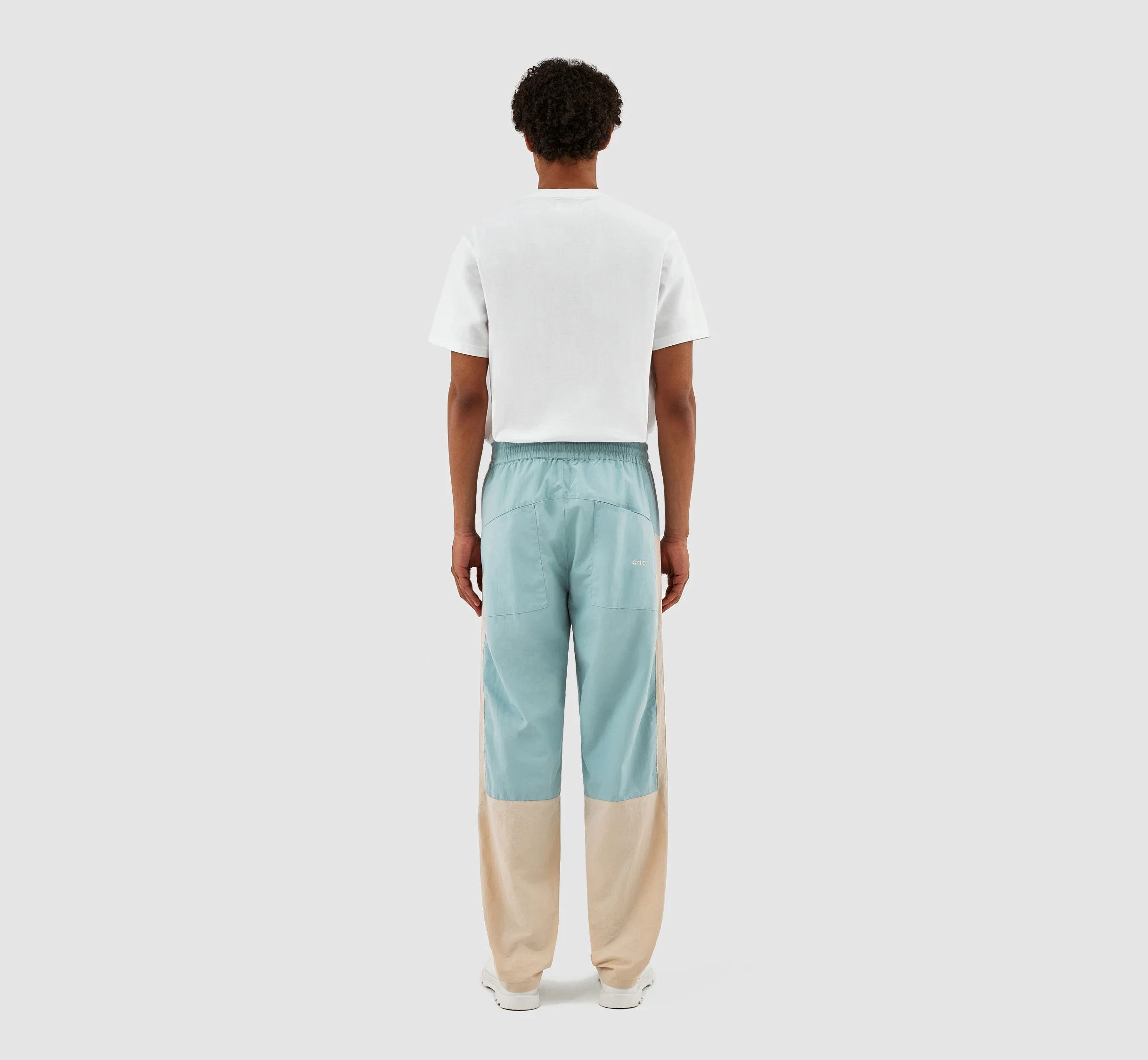 Jeremy Contrast Pants - Light Blue/Cream - Image 7