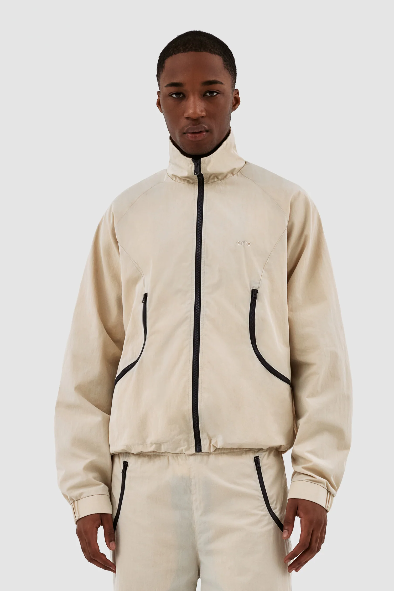 Jesse Pocket Jacket - Cream/Navy - Image 2