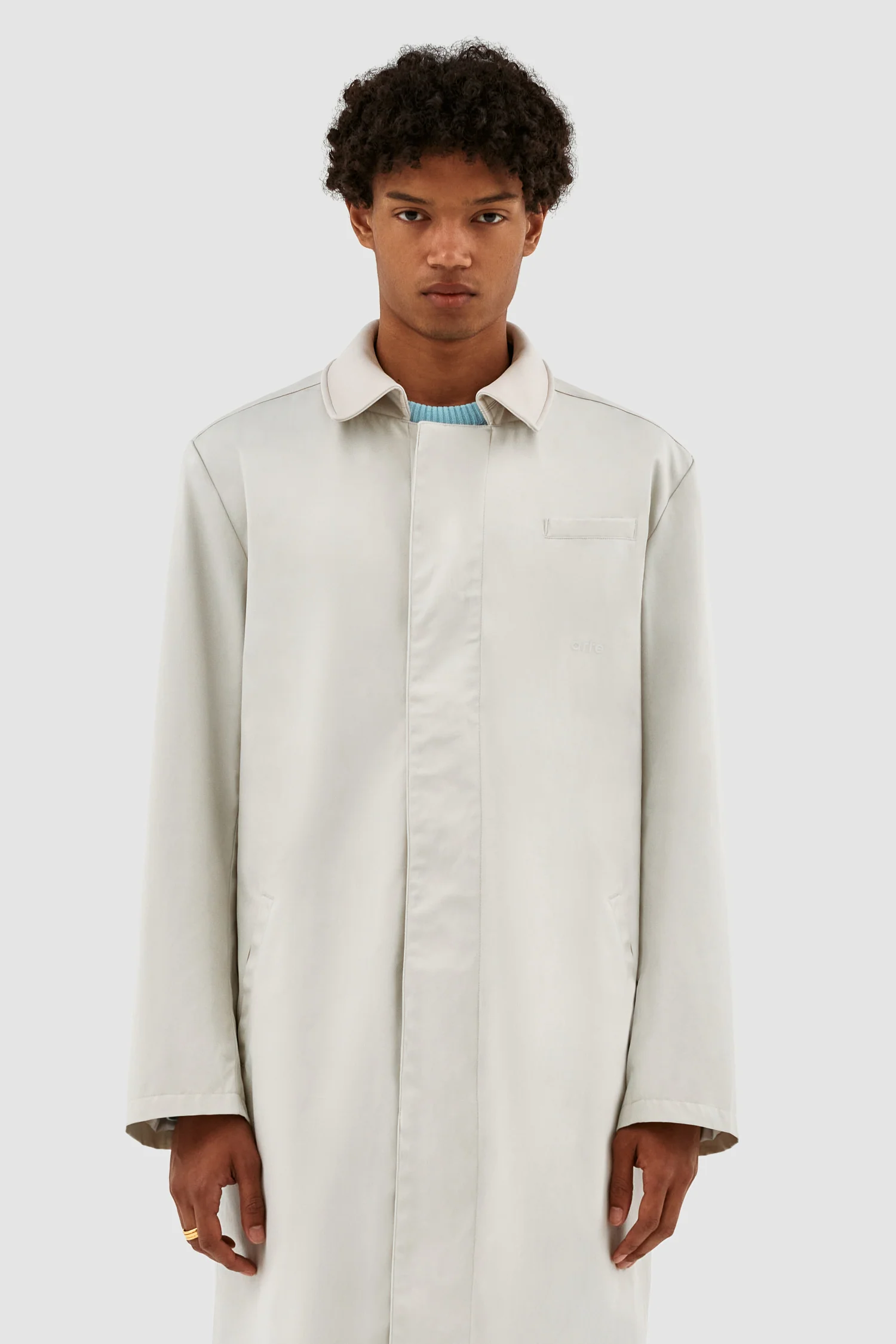 Joe Collar Coat - Cream - Image 2