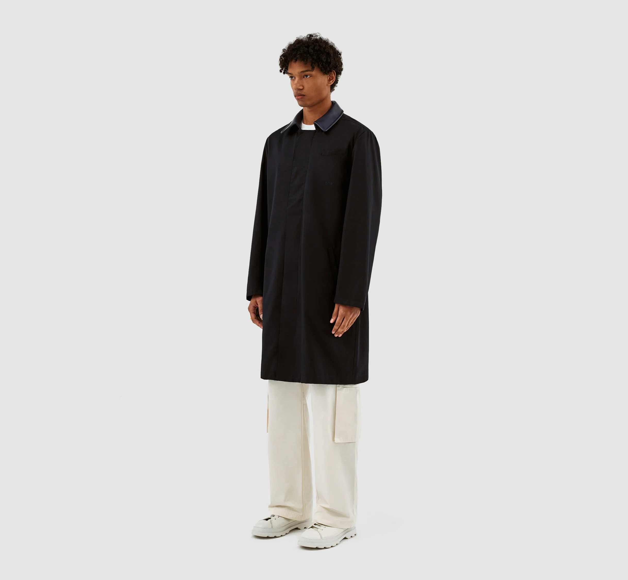 Joe Collar Coat - Navy - Image 7