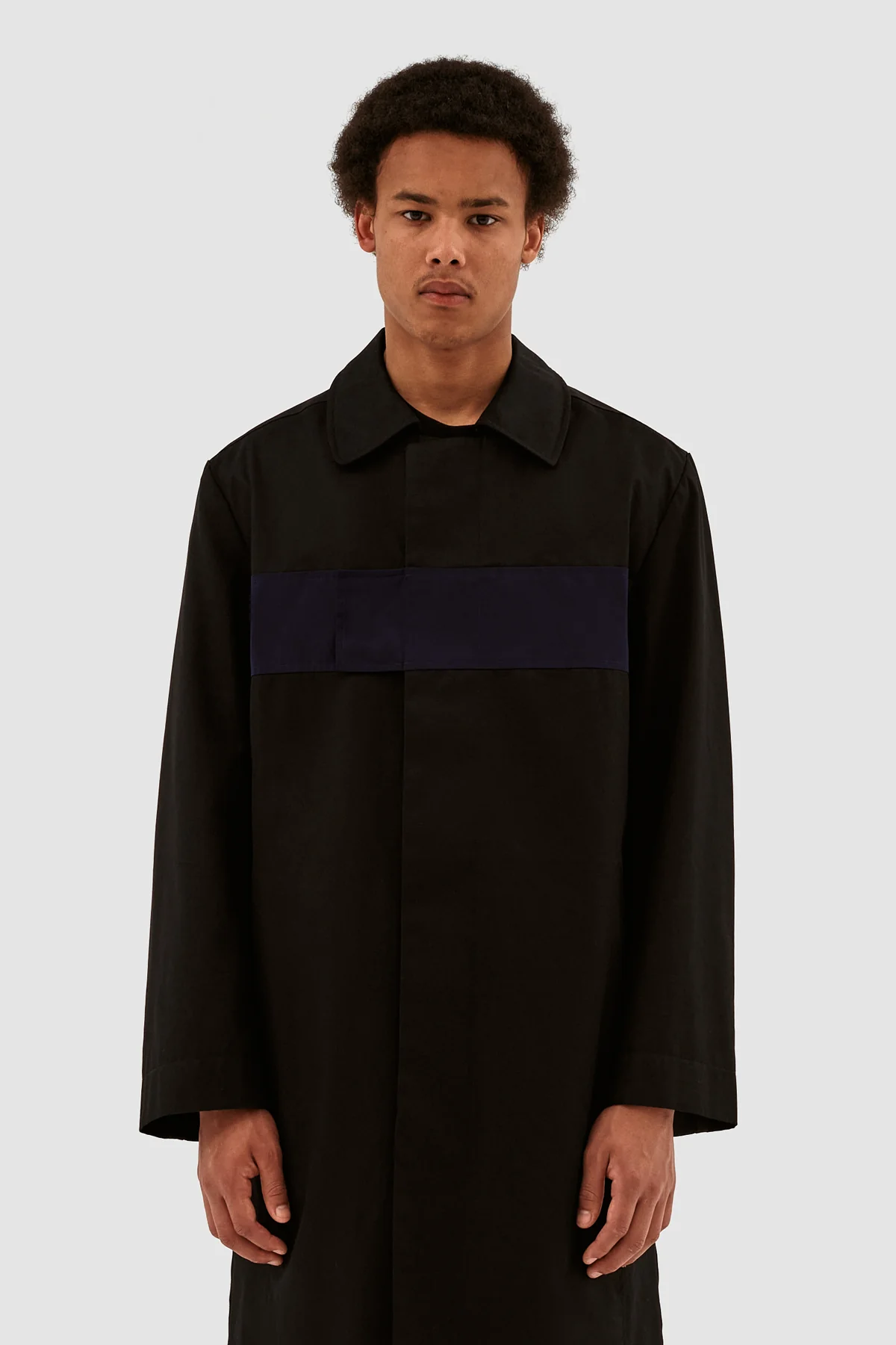 Joe Strap Coat - Black/Navy - Image 2