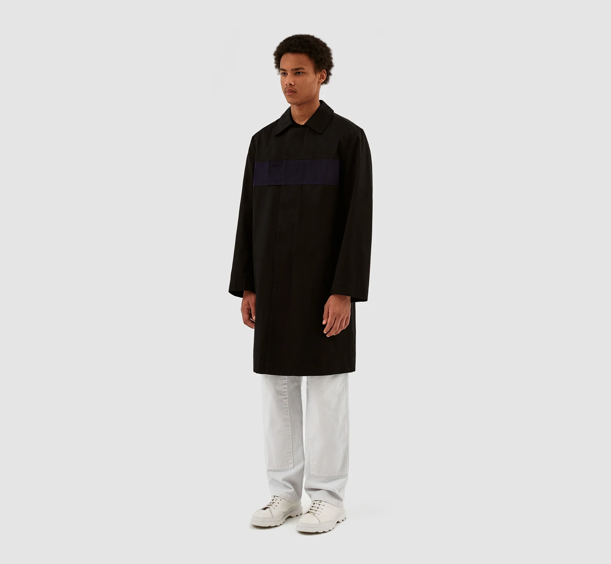 Joe Strap Coat - Black/Navy - Image 5