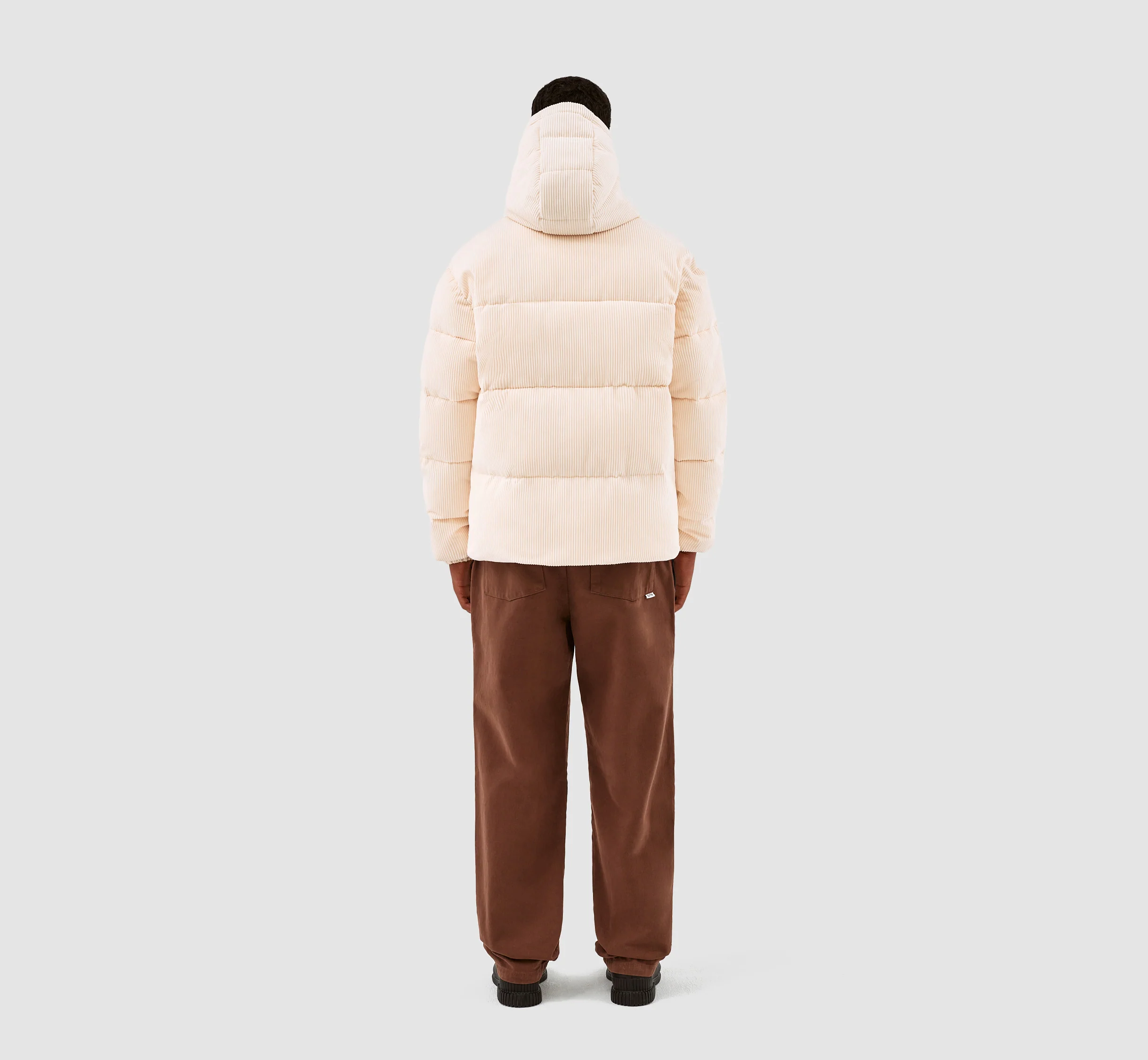 Joey Corduroy Puffer Jacket - Cream - Image 7