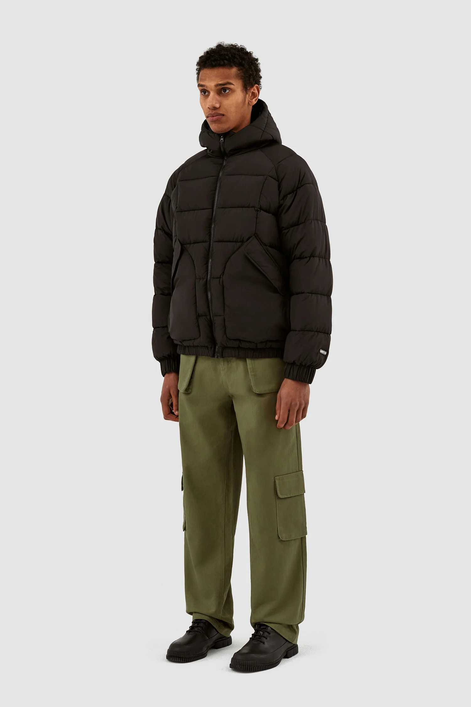 Joey Cuts Puffer Jacket - Black - Image 5