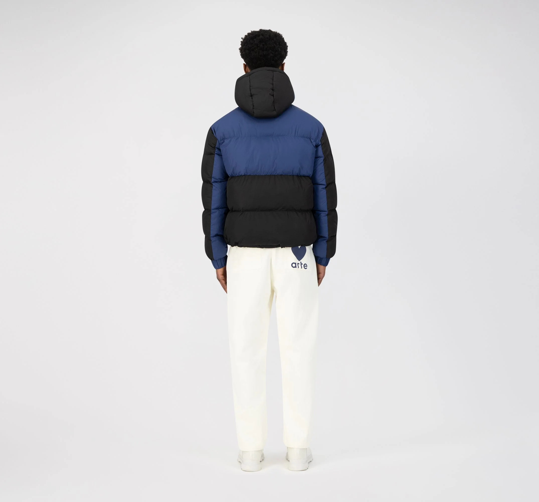 Joey Double Puffer Jacket - Blue/Black - Image 4