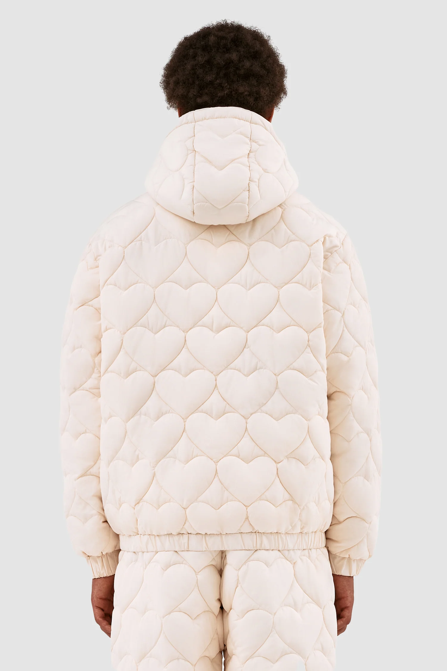 Joey Heart Puffer Jacket - Cream - Image 3