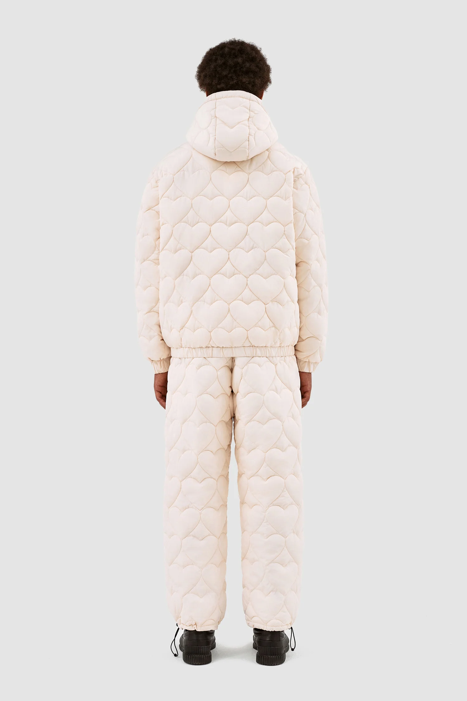 Joey Heart Puffer Jacket - Cream - Image 7