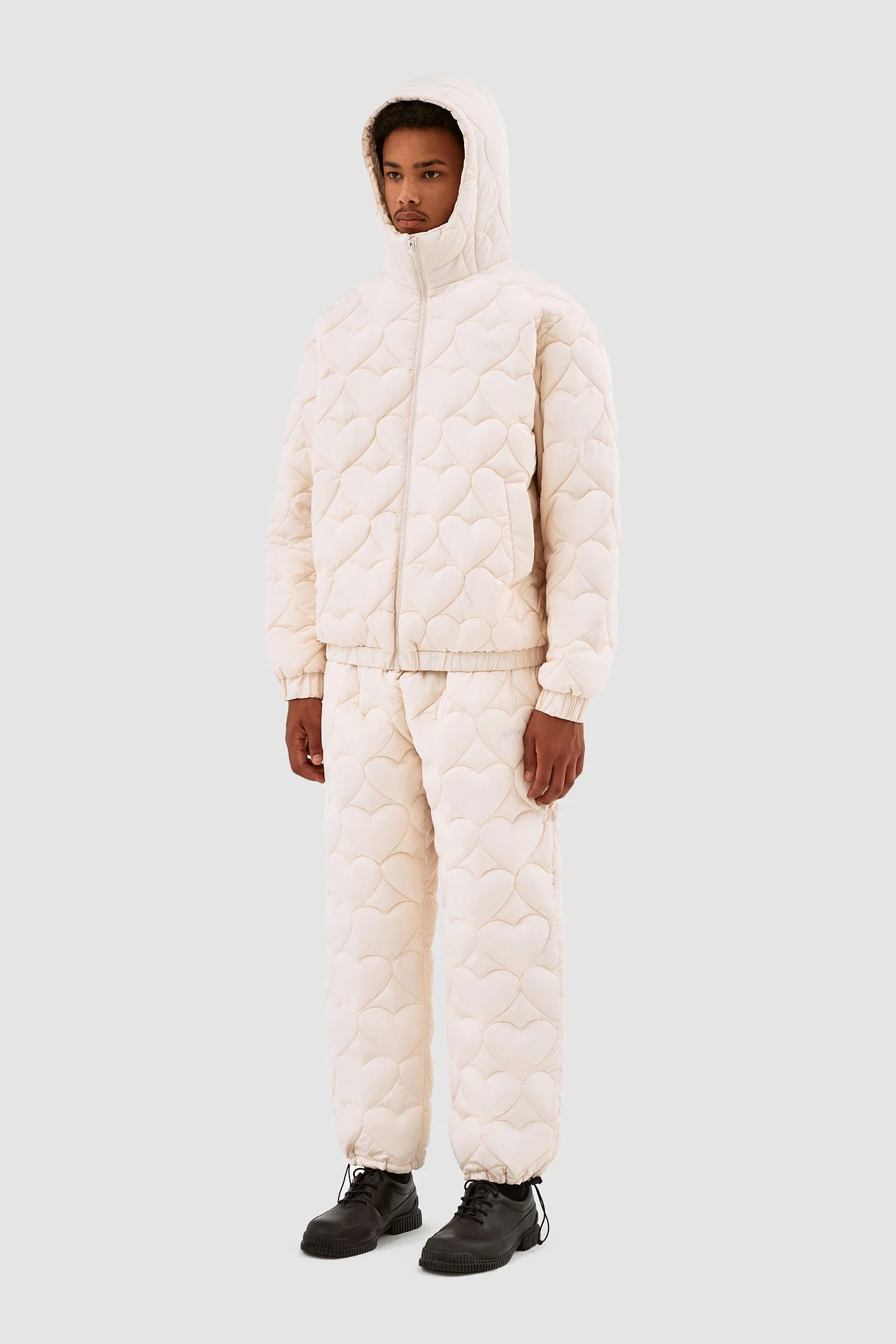 Joey Heart Puffer Jacket - Cream - Image 8