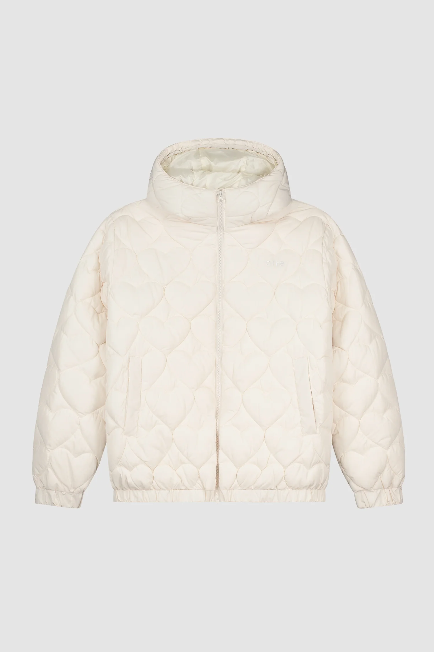 Joey Heart Puffer Jacket - Cream - Image 9