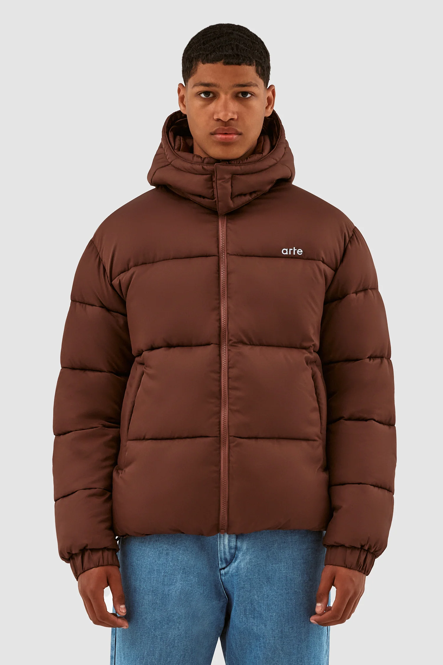 Joey Puffer Jacket - Brown - Image 2