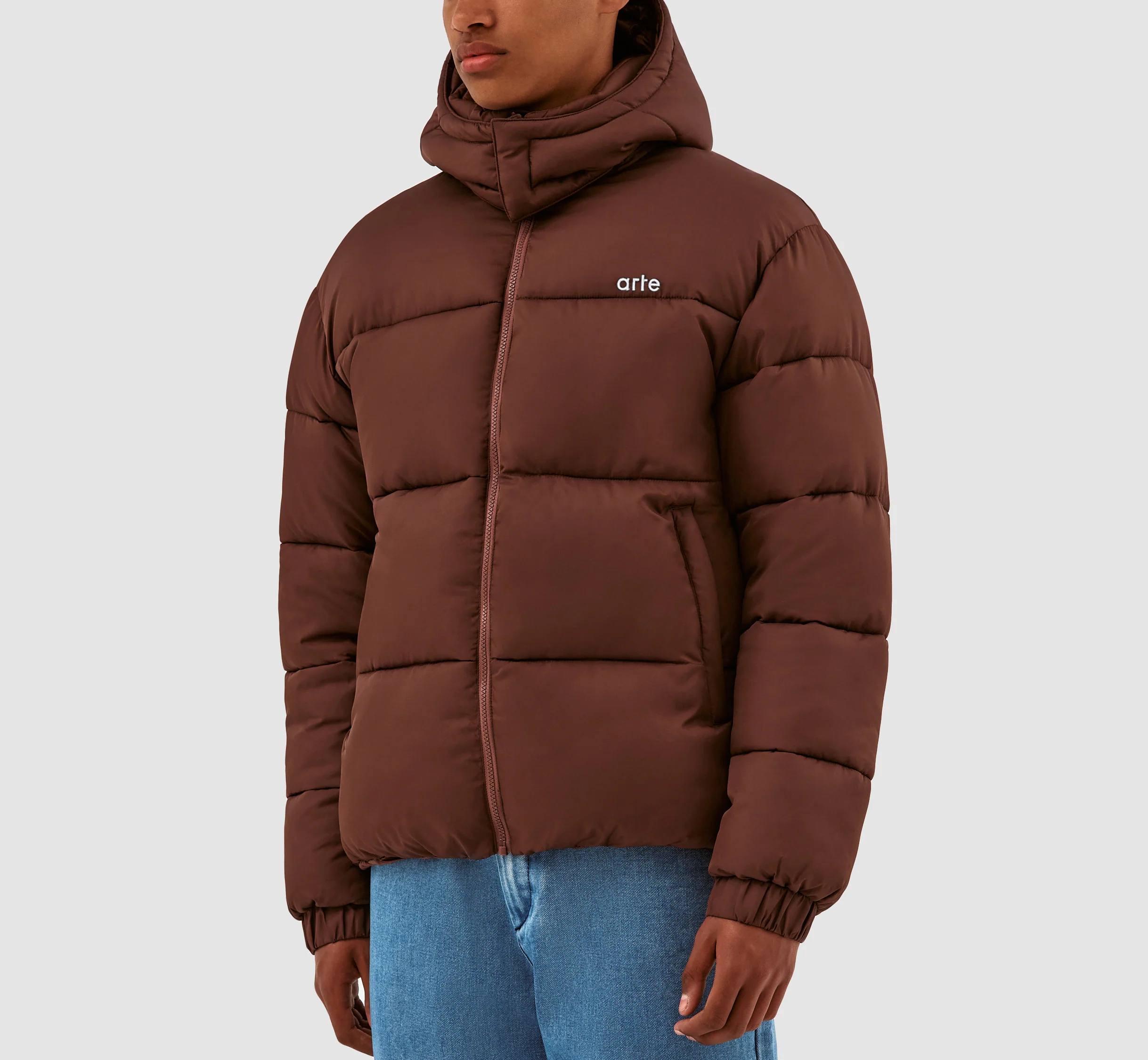 Joey Puffer Jacket - Brown - Image 4