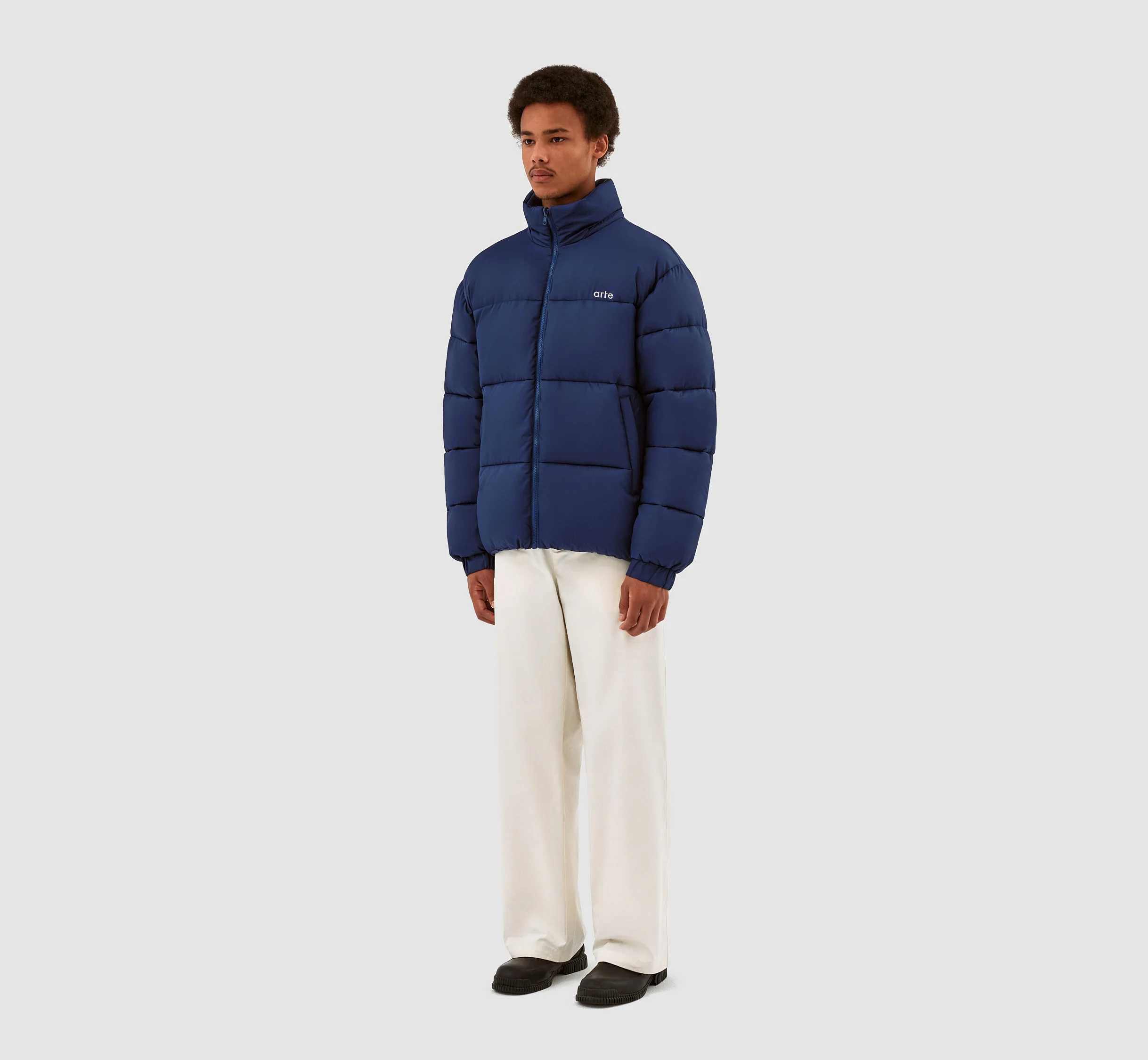 Joey Puffer Jacket - Navy - Image 7