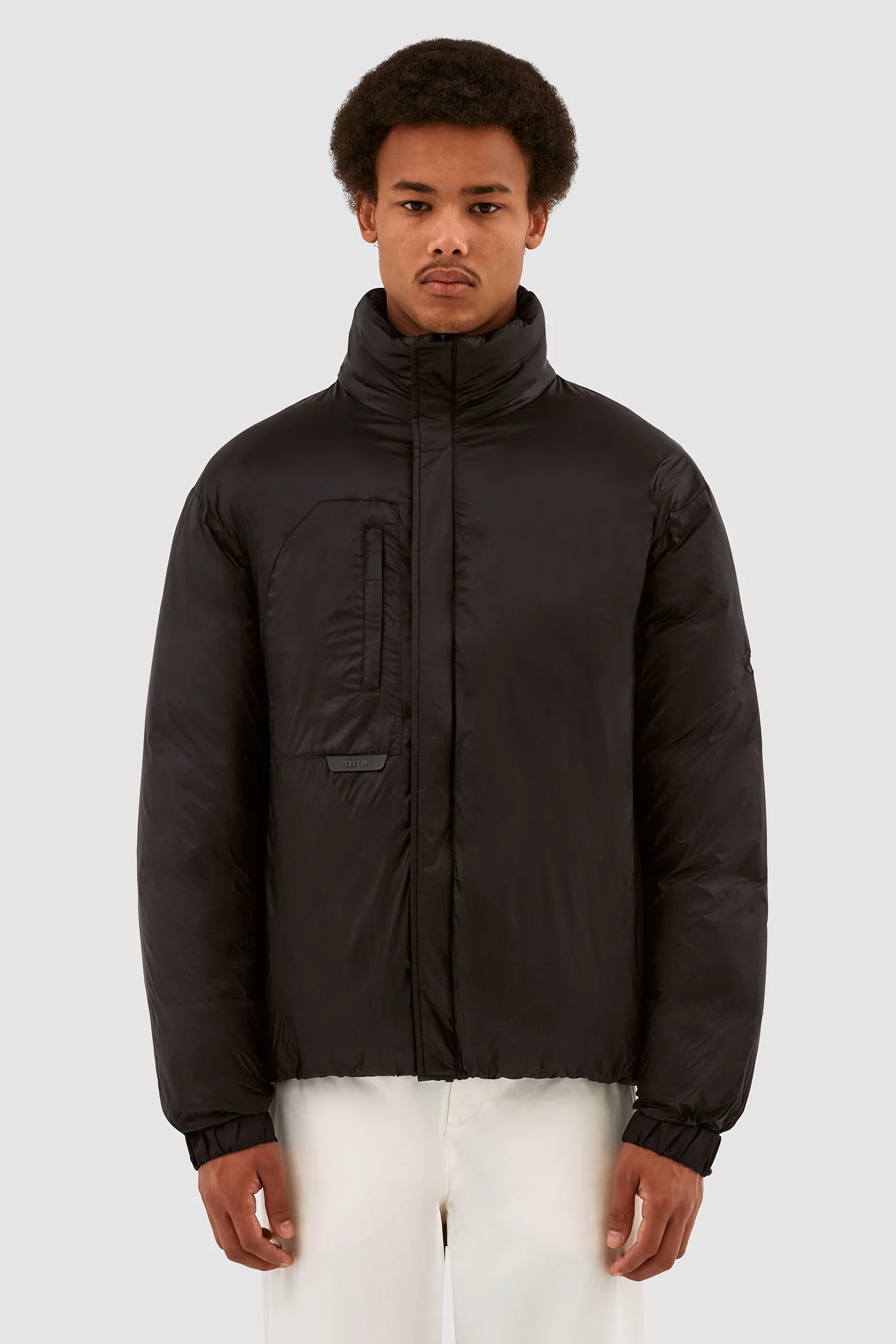 Joey Reversible Puffer Jacket - Black - Image 3
