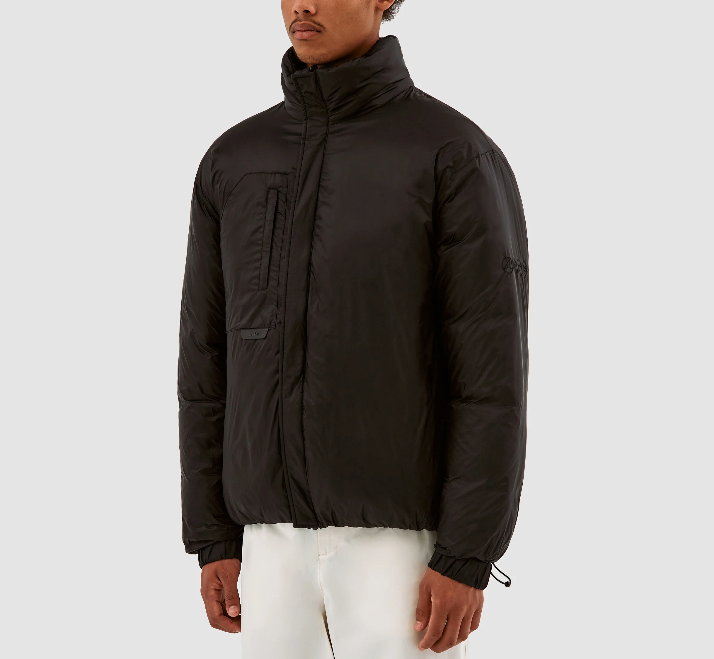 Joey Reversible Puffer Jacket - Black - Image 5