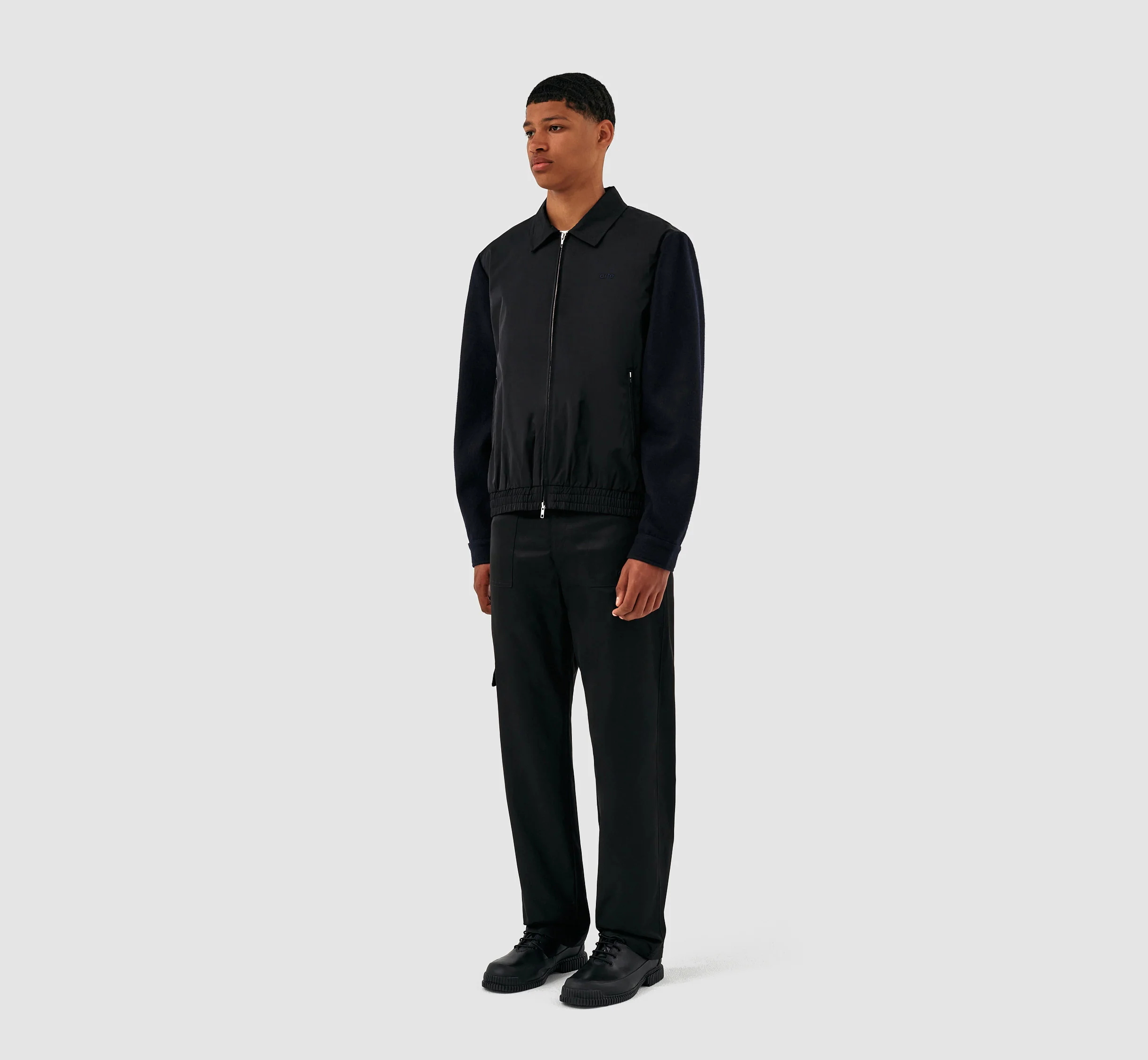 Johnson Wool Jacket - Black/Navy - Image 5