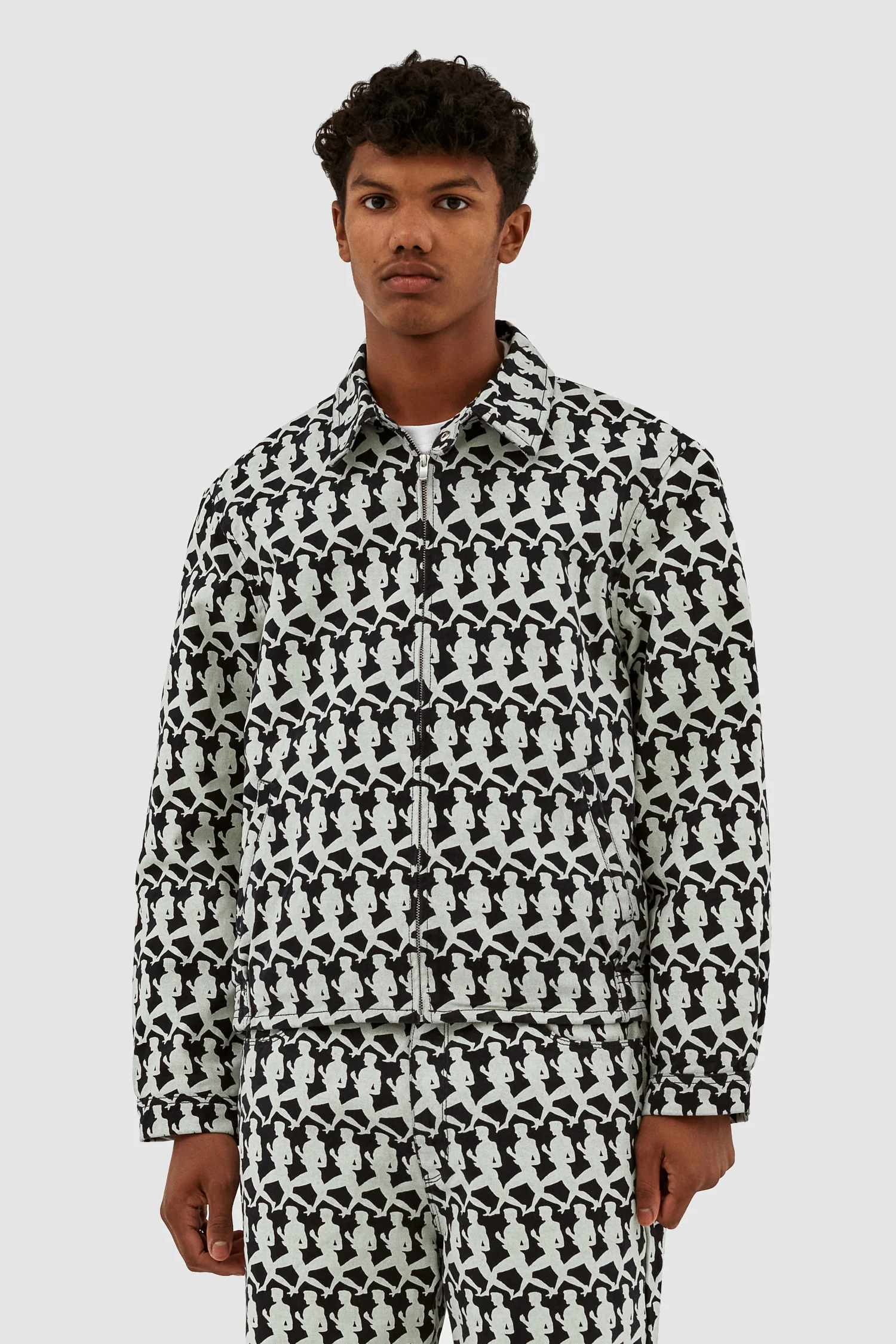 Jones Allover Jacket - Navy/Cream - Image 2
