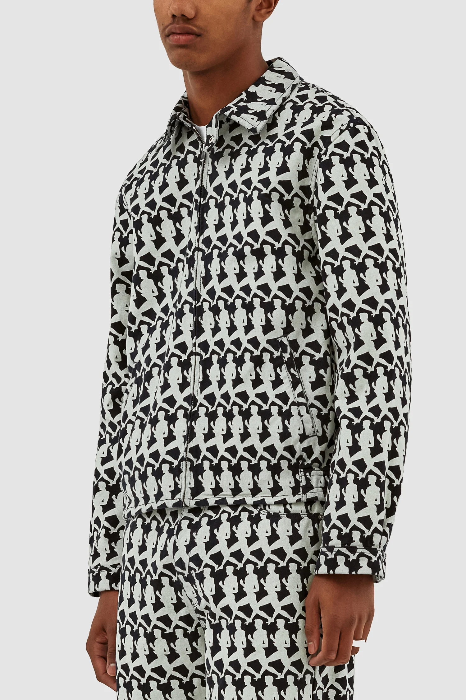 Jones Allover Jacket - Navy/Cream - Image 7