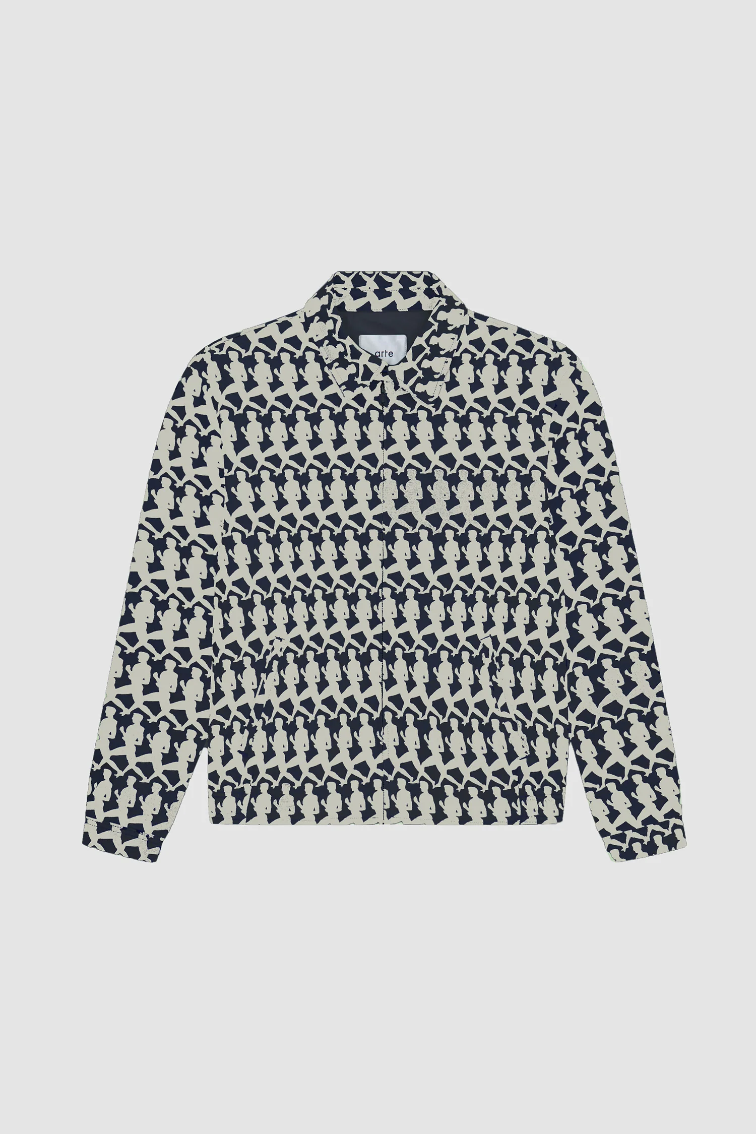 Jones Allover Jacket - Navy/Cream - Image 8
