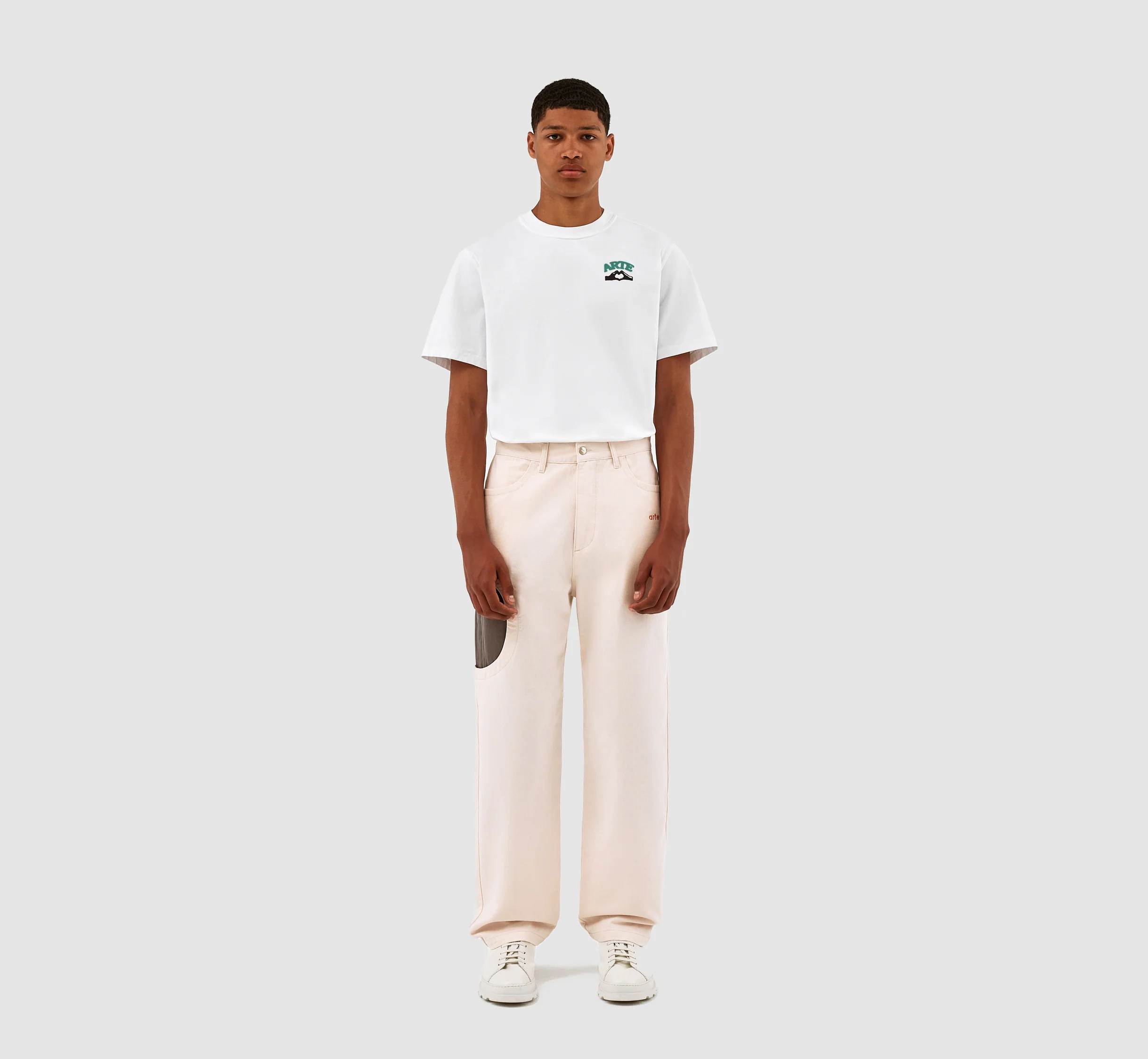 Jones Trabal Pants - Cream/Grey - Image 6