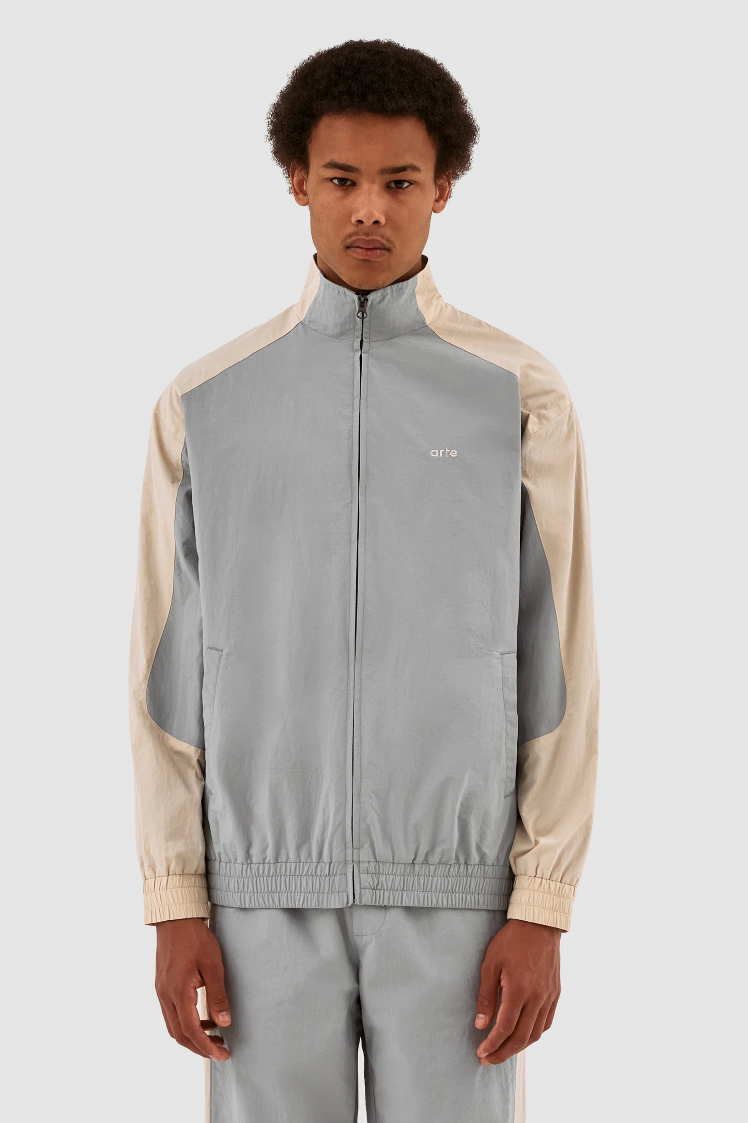 Jordan Colorblock Jacket - Cream/Grey - Image 2