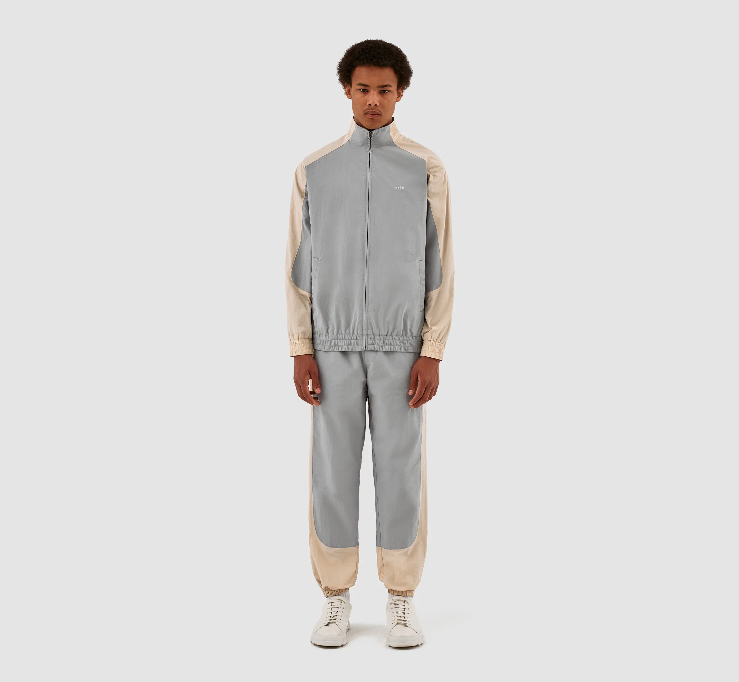 Jordan Colorblock Jacket - Cream/Grey - Image 5