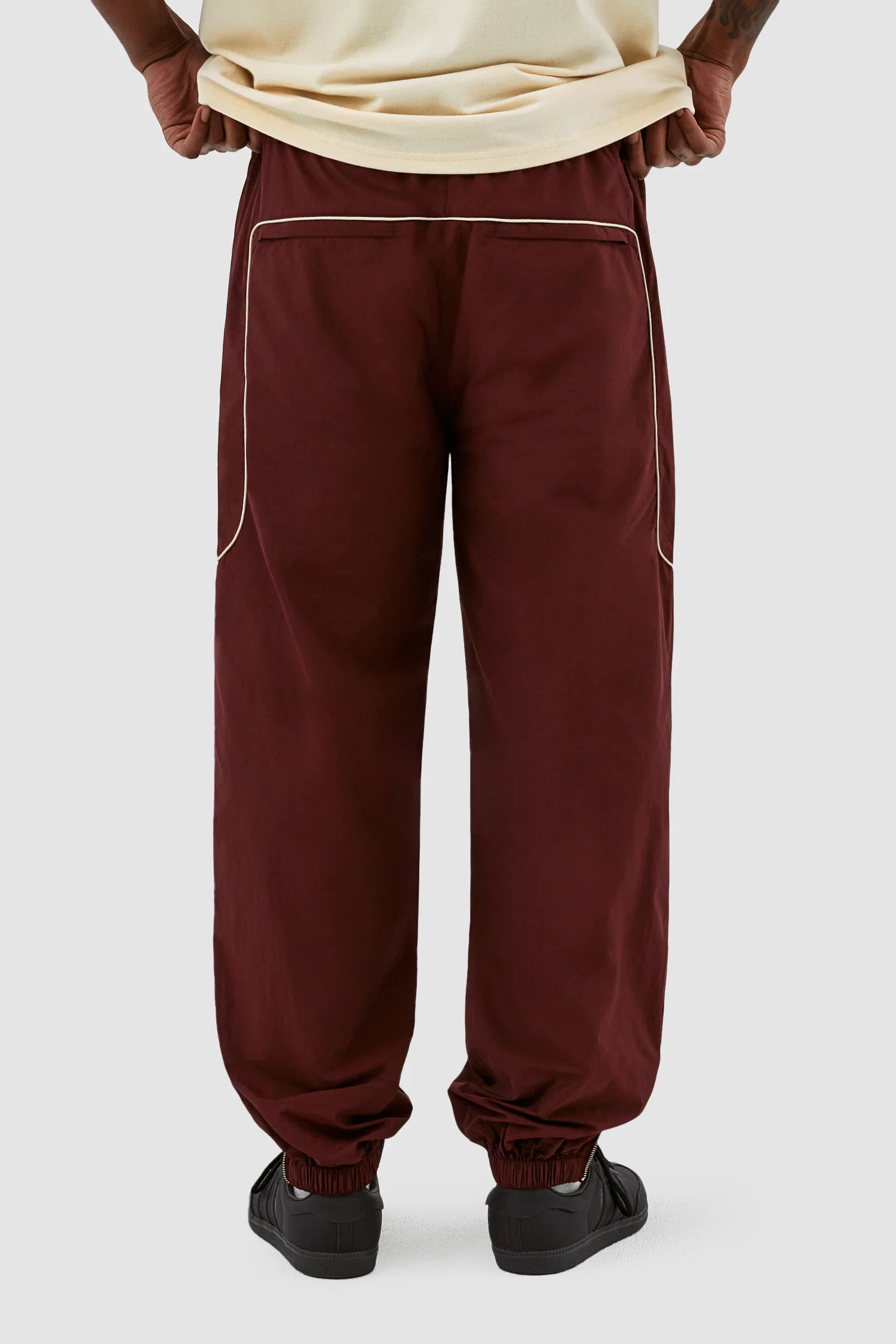 Jordan SS24 Pants - Bordeaux/Cream - Image 3