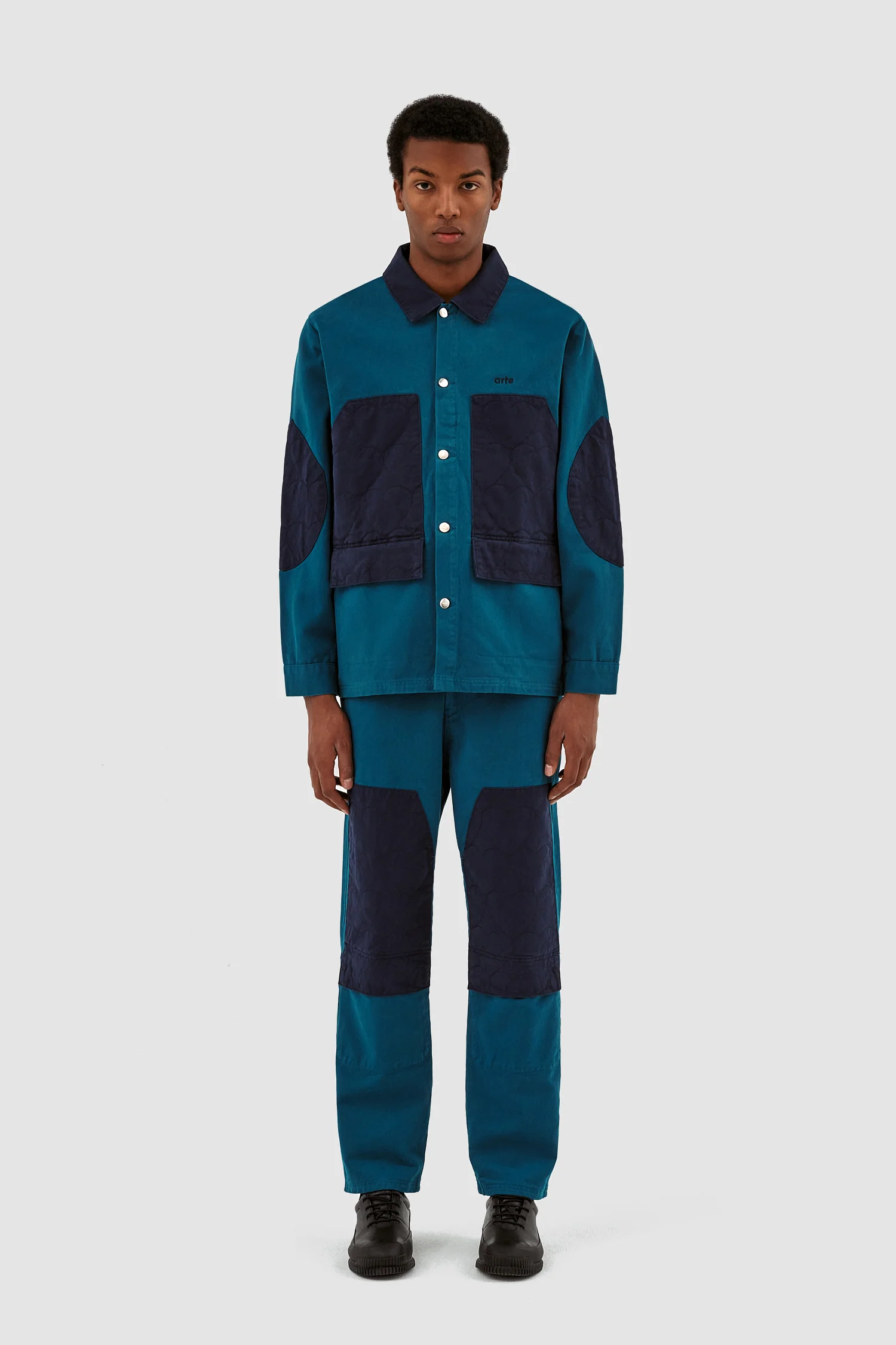 Jules Heart Padded Jacket - Petrol Blue - Image 5
