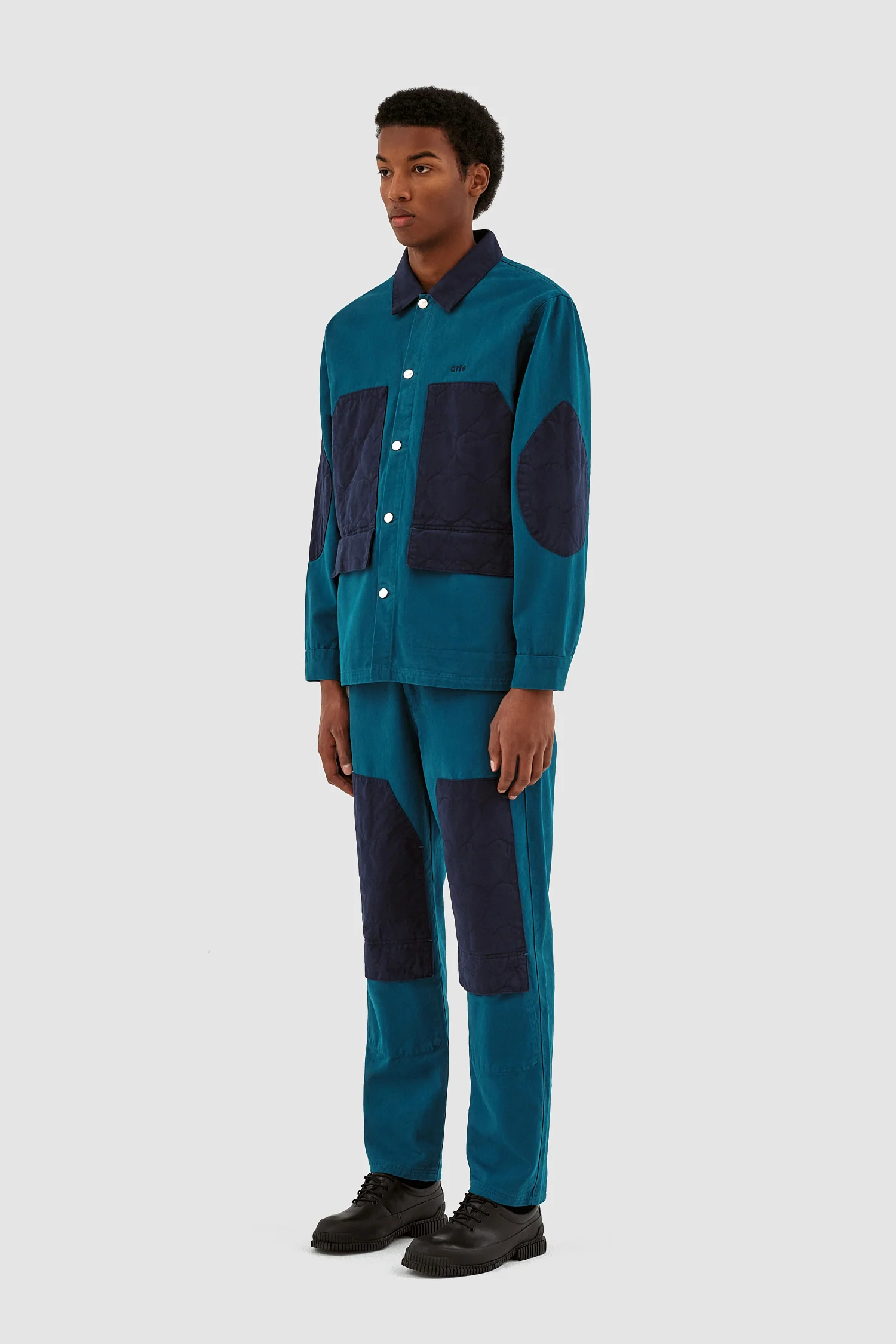 Jules Heart Padded Jacket - Petrol Blue - Image 6