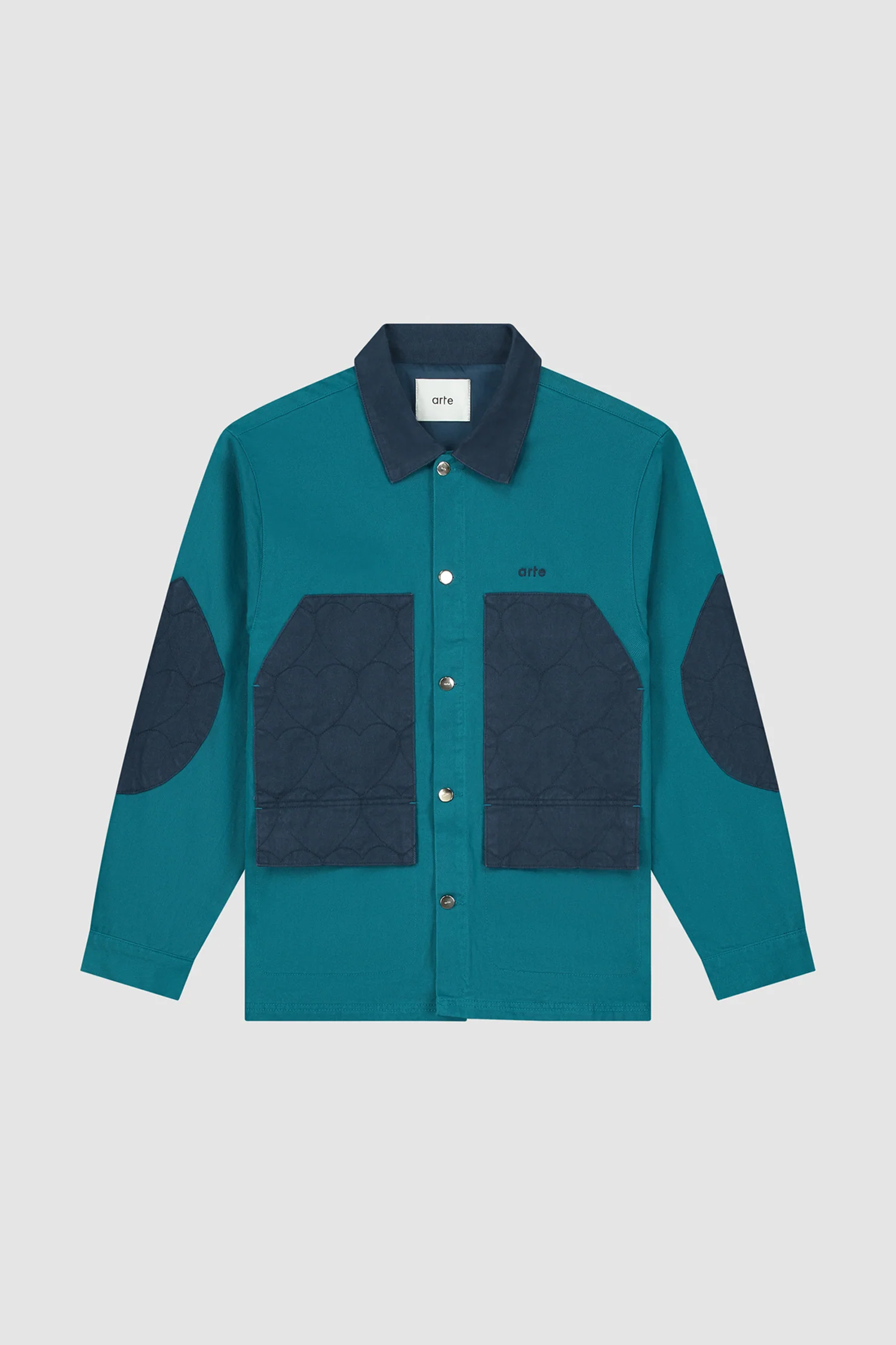 Jules Heart Padded Jacket - Petrol Blue - Image 8