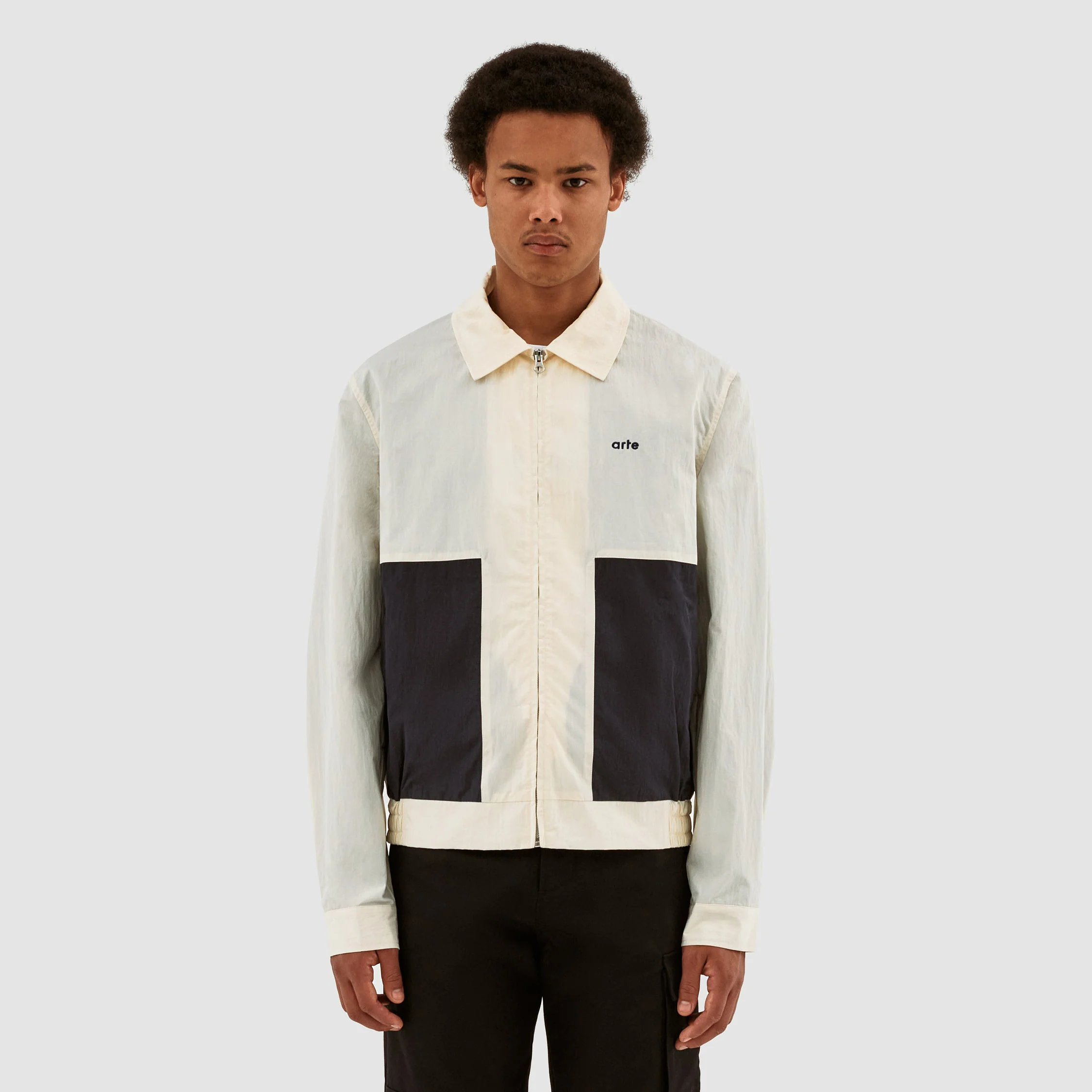 Julian Colorblock Jacket - Cream/Navy