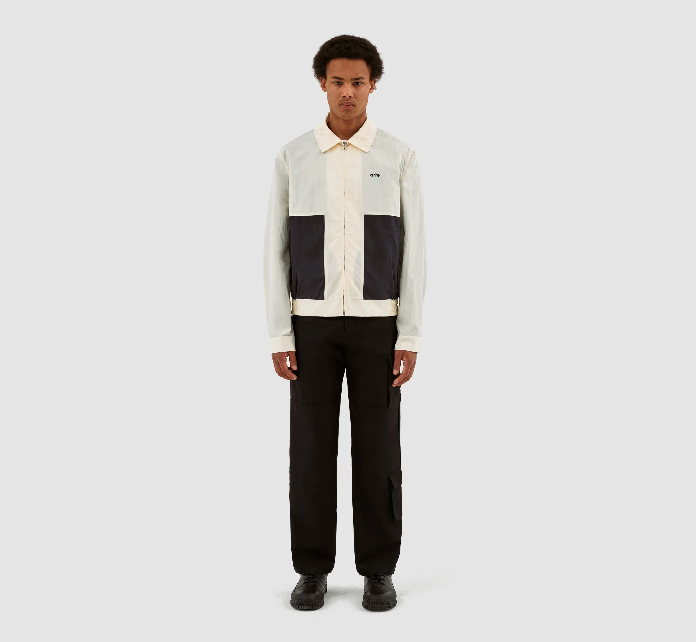 Julian Colorblock Jacket - Cream/Navy - Image 5