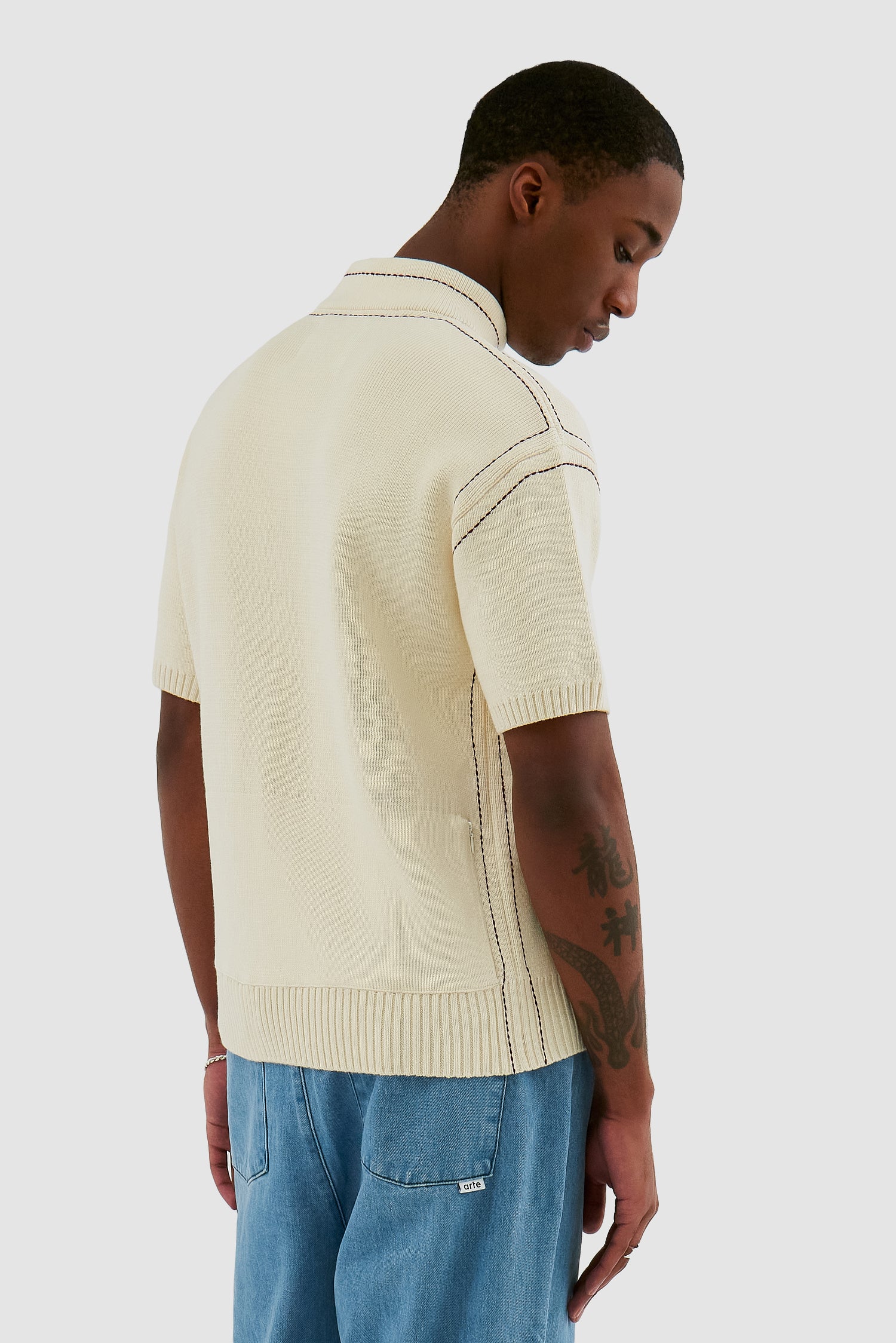 Kane Logo Knit - Cream - Image 3